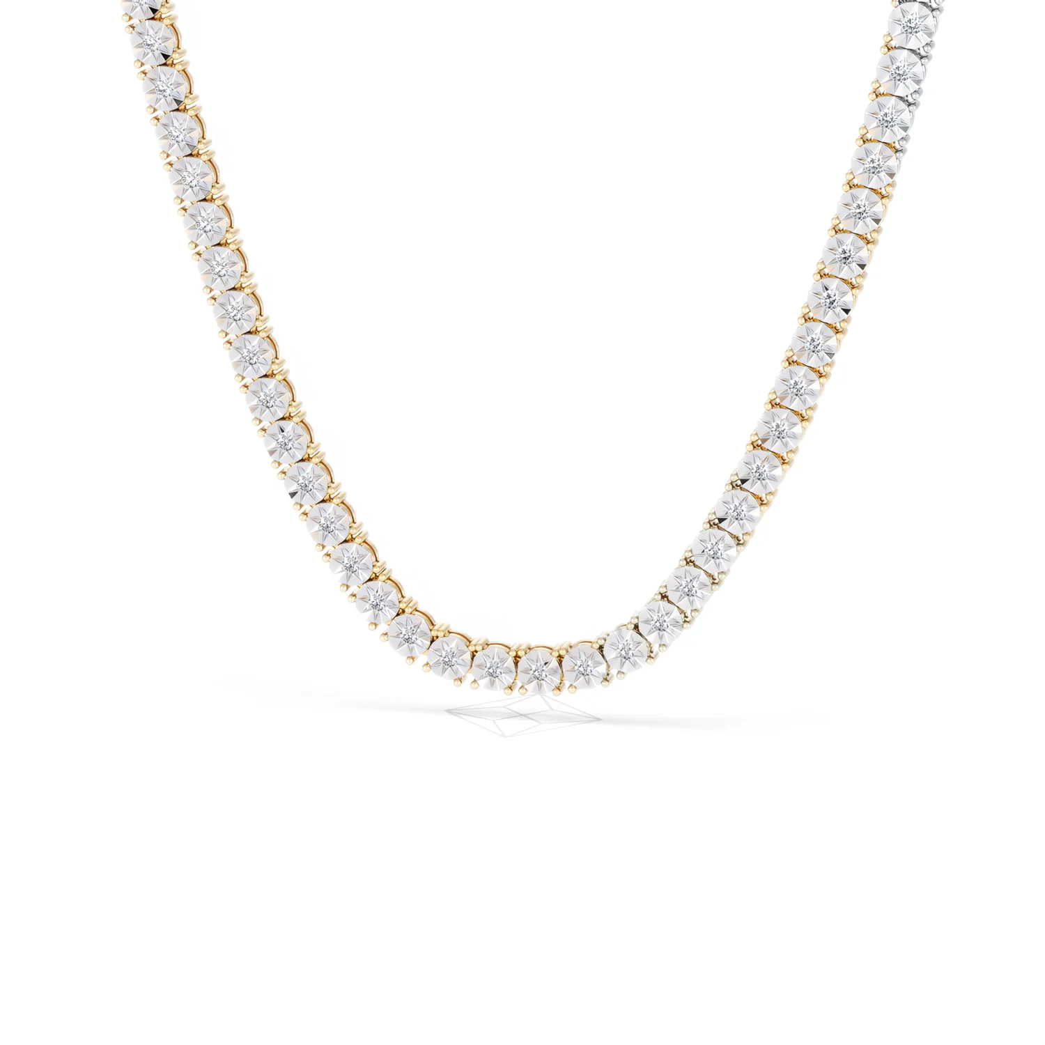 Brilliance 2.50ct Round Cut Lab Diamond Tennis Necklace in 18K Gold Vermeil - Image 86