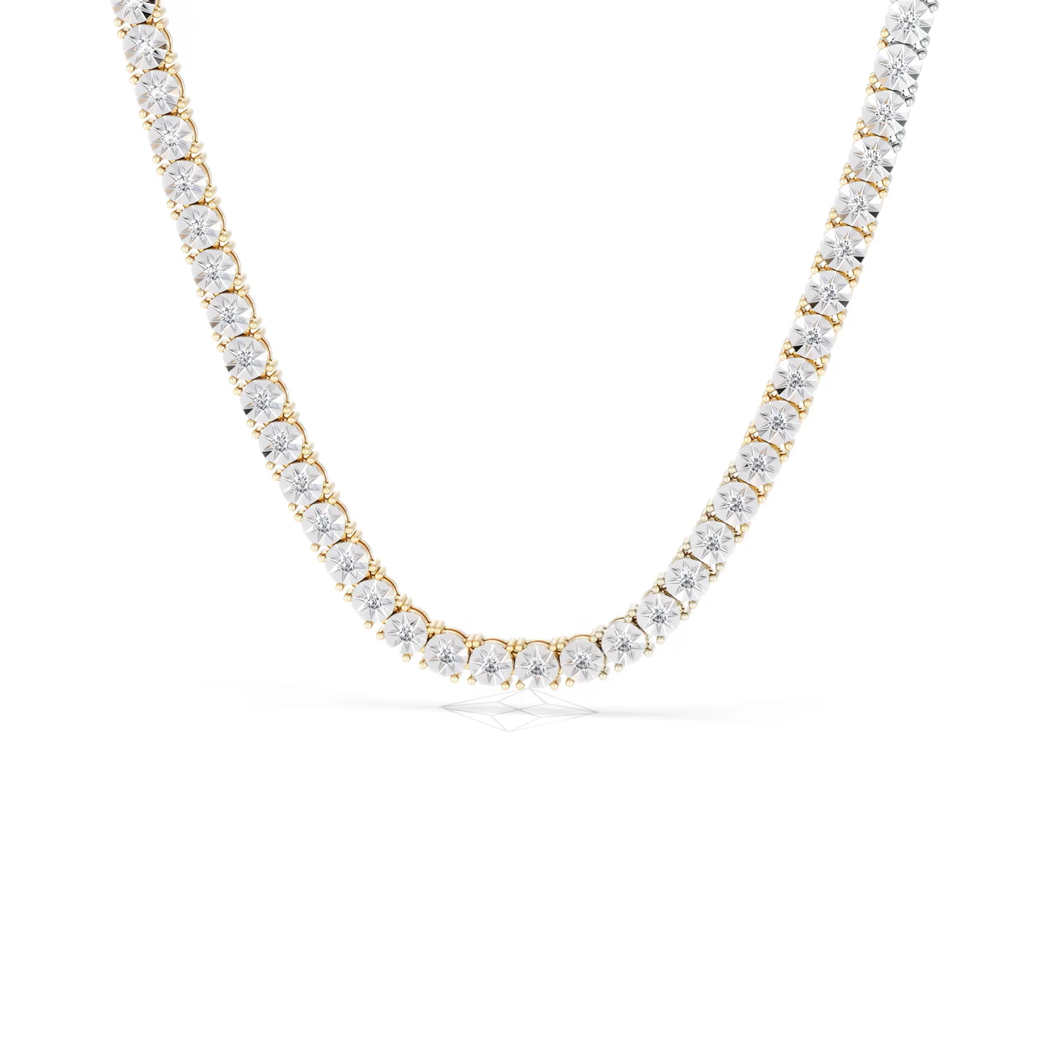 Brilliance 2.50ct Round Cut Lab Diamond Tennis Necklace in 18K Gold Vermeil - Image 87