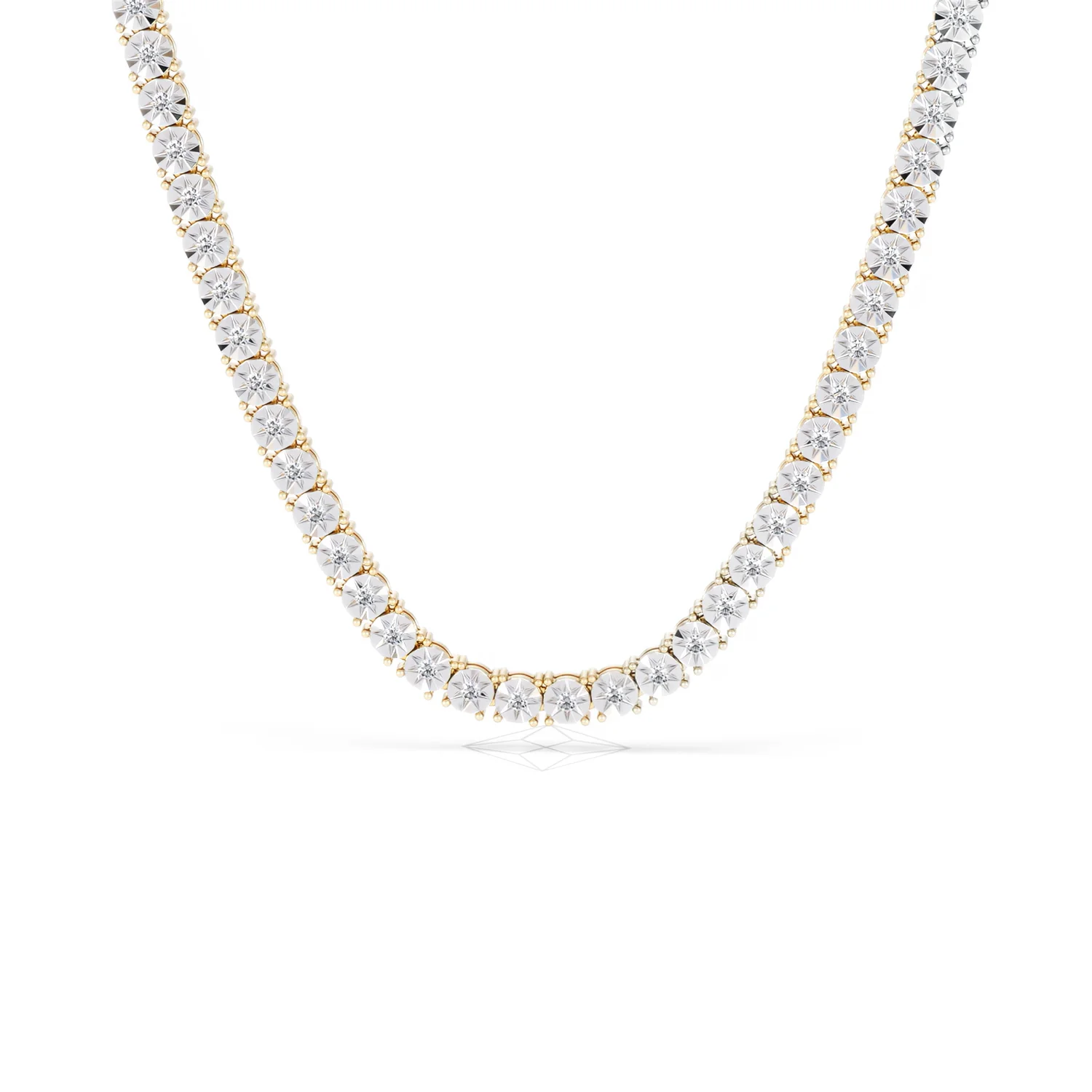 Brilliance 2.50ct Round Cut Lab Diamond Tennis Necklace in 18K Gold Vermeil - Image 88