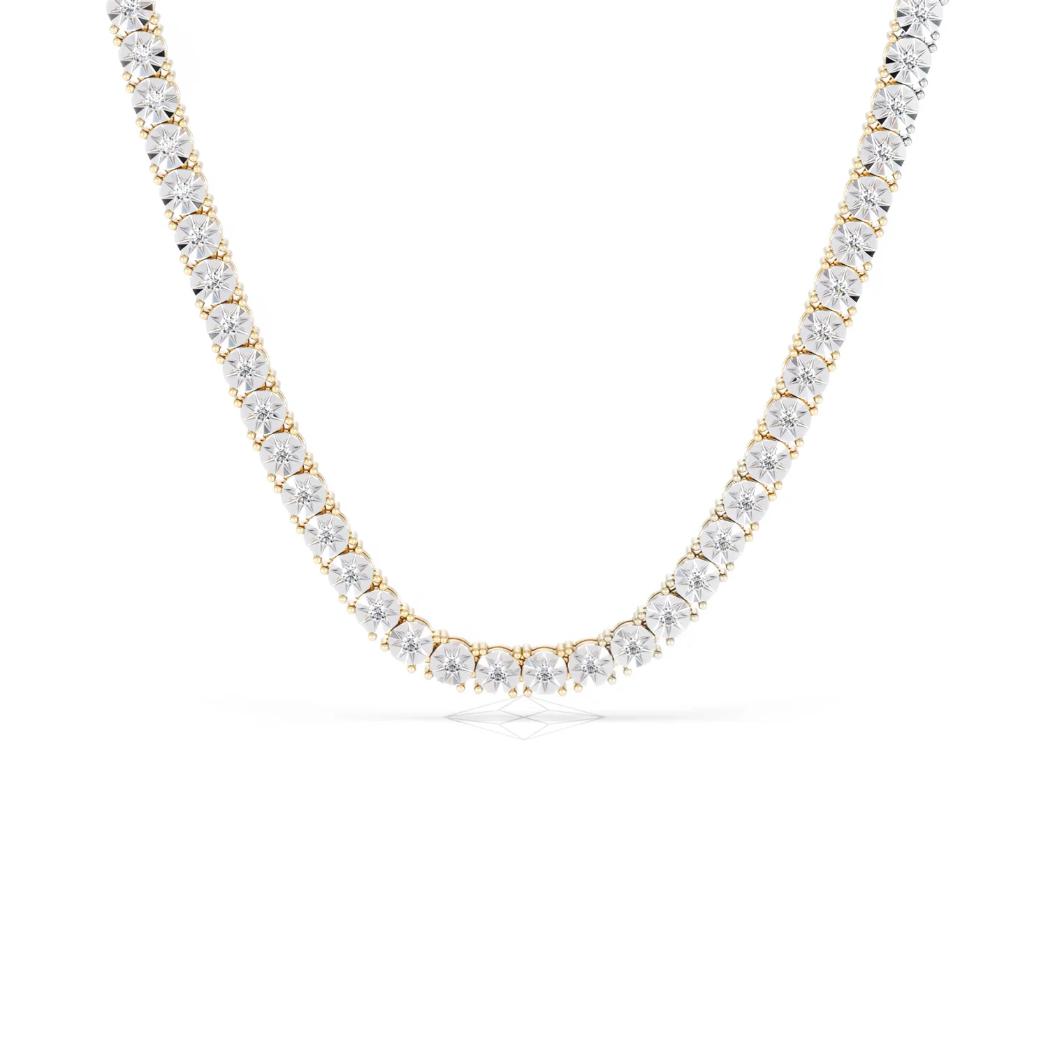 Brilliance 2.50ct Round Cut Lab Diamond Tennis Necklace in 18K Gold Vermeil - Image 9