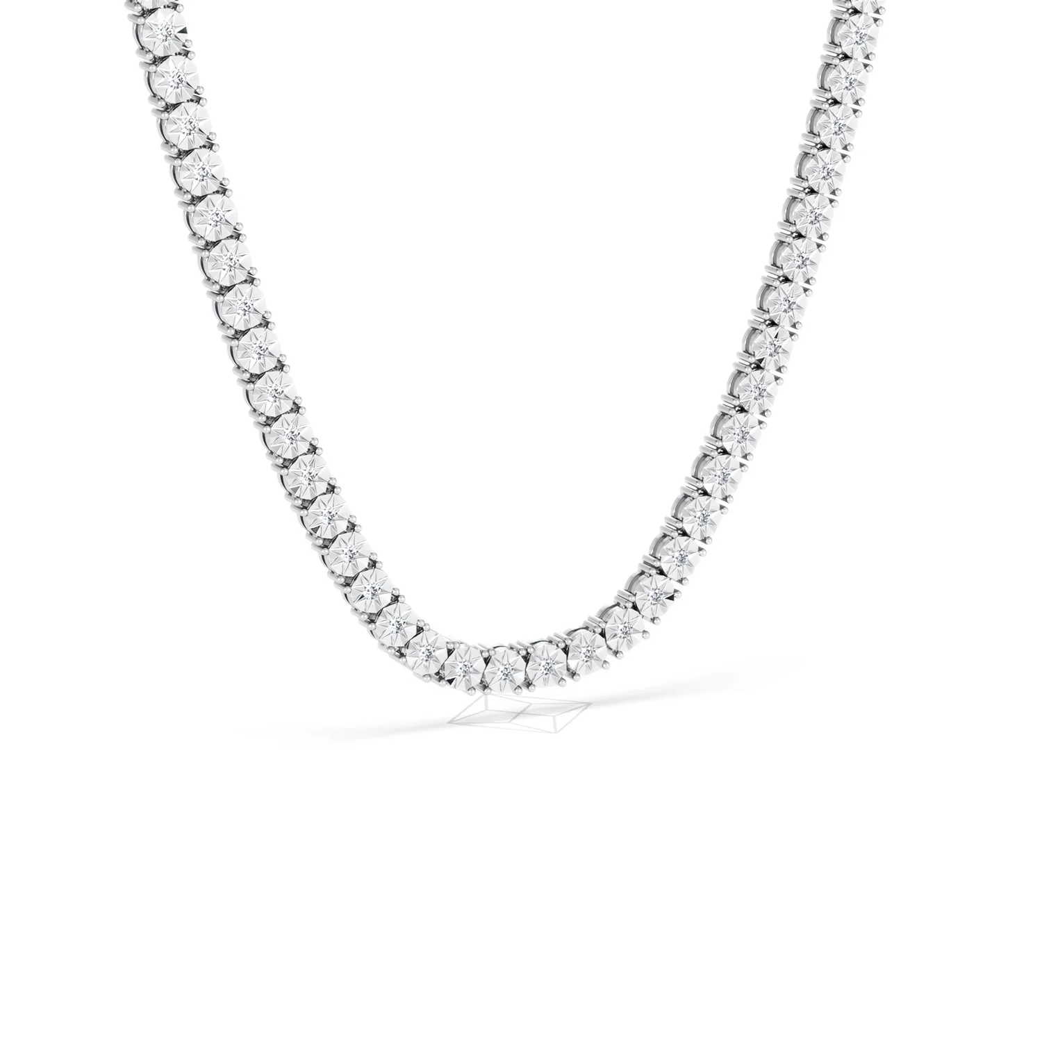 Brilliance 2.50ct Round Cut Lab Diamond Tennis Necklace in Sterling Silver - Image 15
