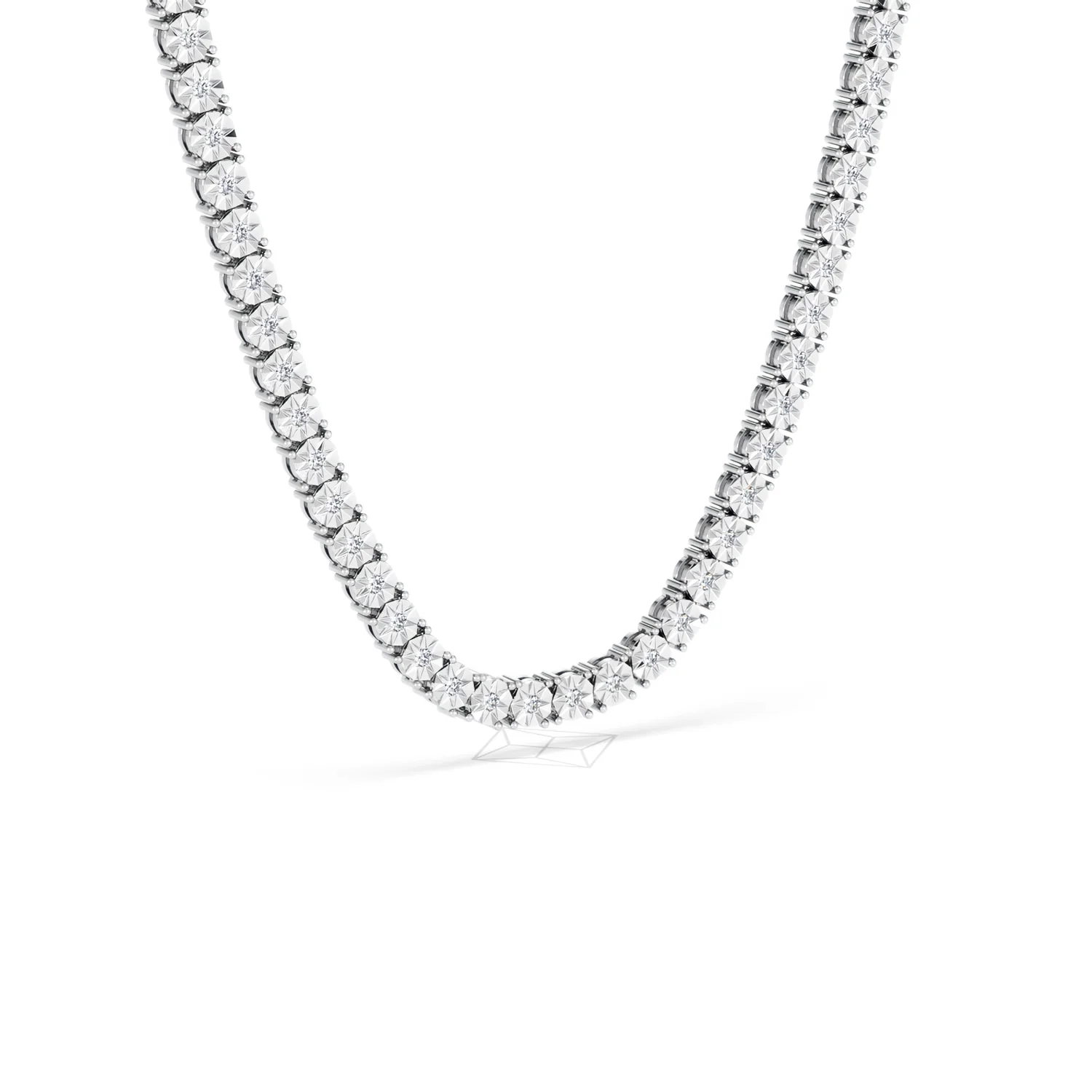 Brilliance 2.50ct Round Cut Lab Diamond Tennis Necklace in Sterling Silver - Image 16