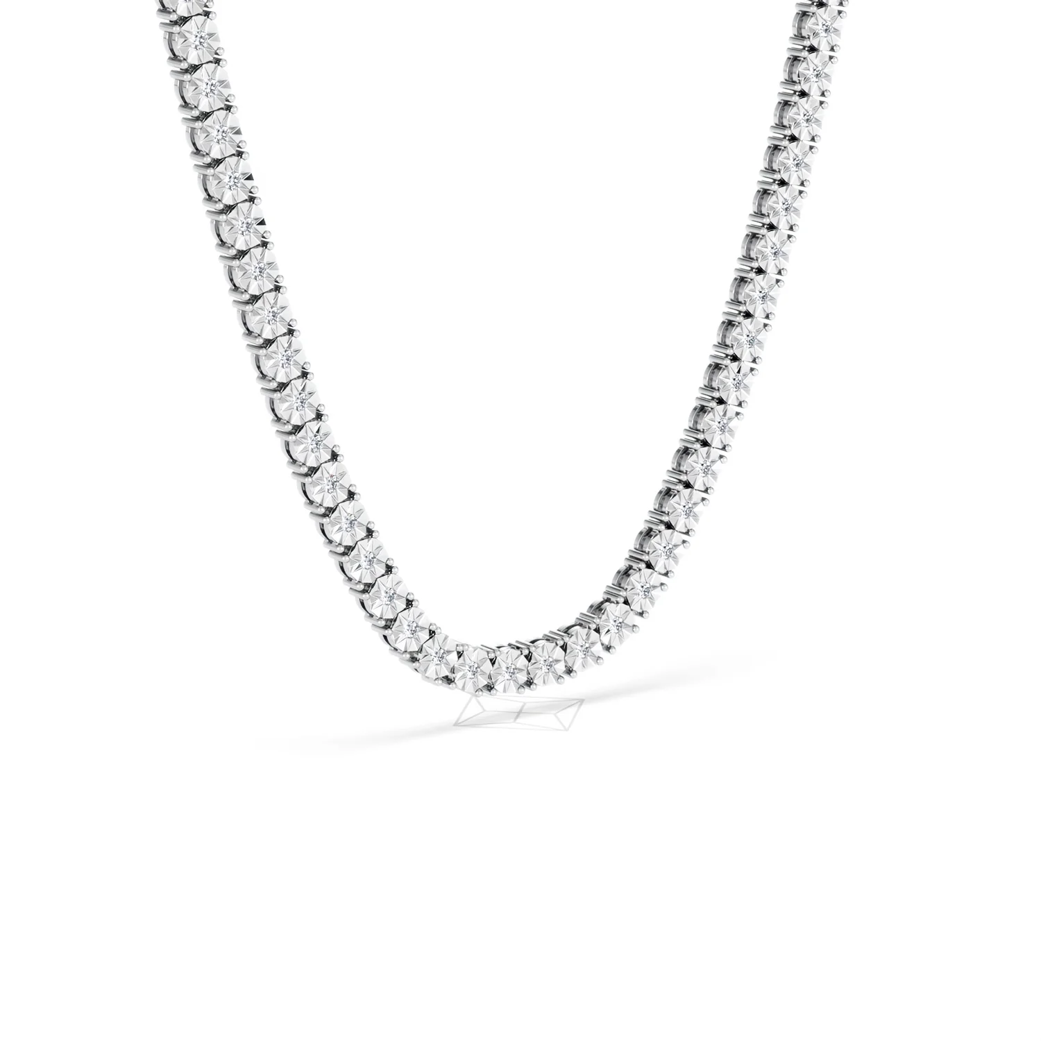 Brilliance 2.50ct Round Cut Lab Diamond Tennis Necklace in Sterling Silver - Image 17
