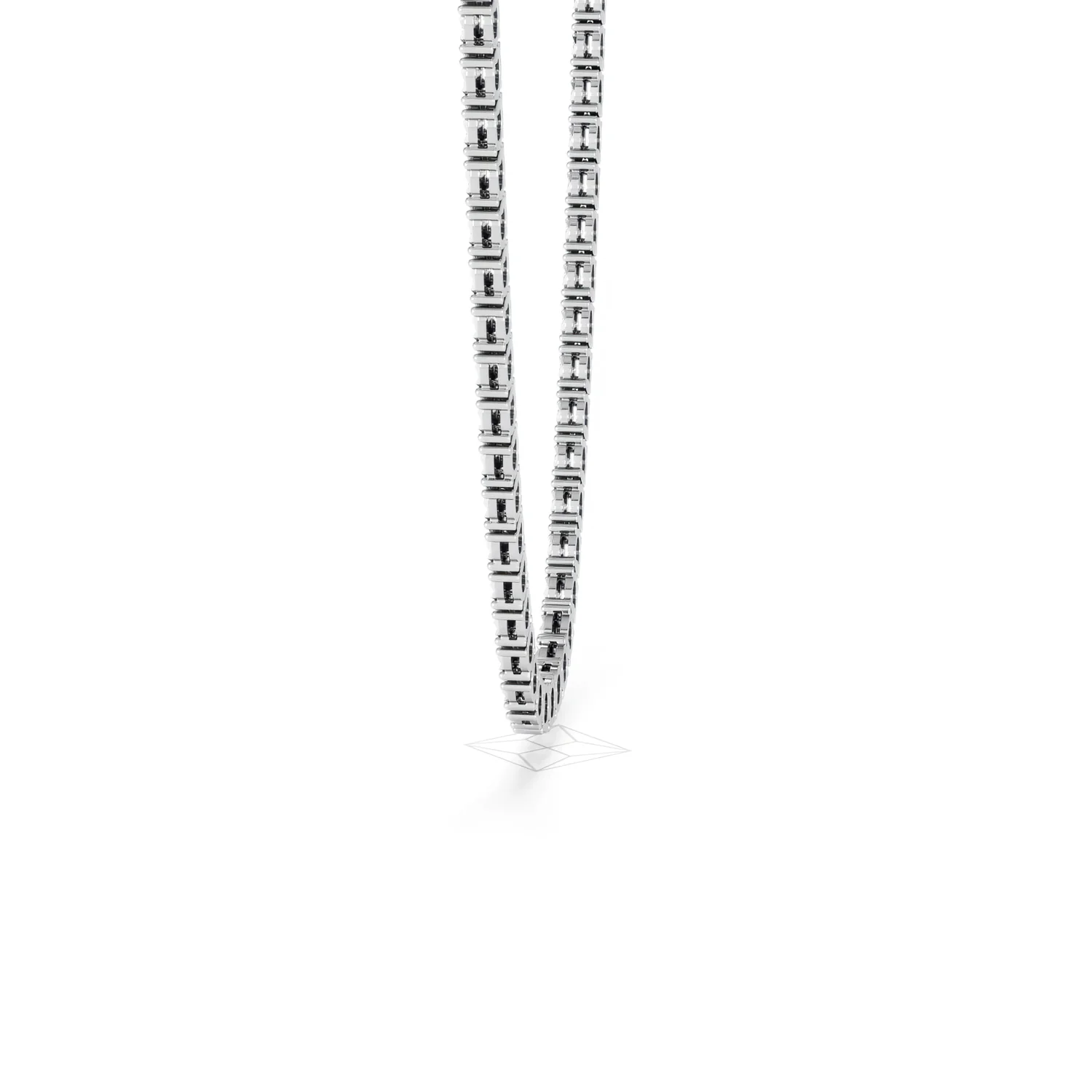 Brilliance 2.50ct Round Cut Lab Diamond Tennis Necklace in Sterling Silver - Image 67