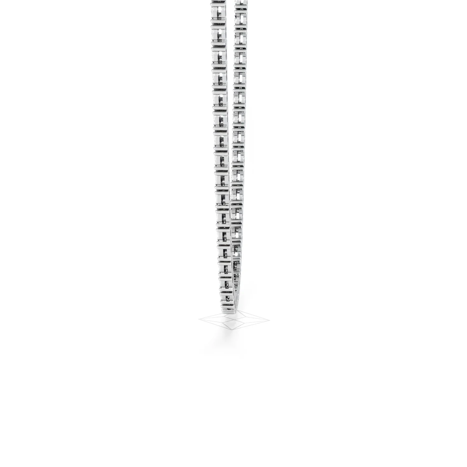 Brilliance 2.50ct Round Cut Lab Diamond Tennis Necklace in Sterling Silver - Image 68