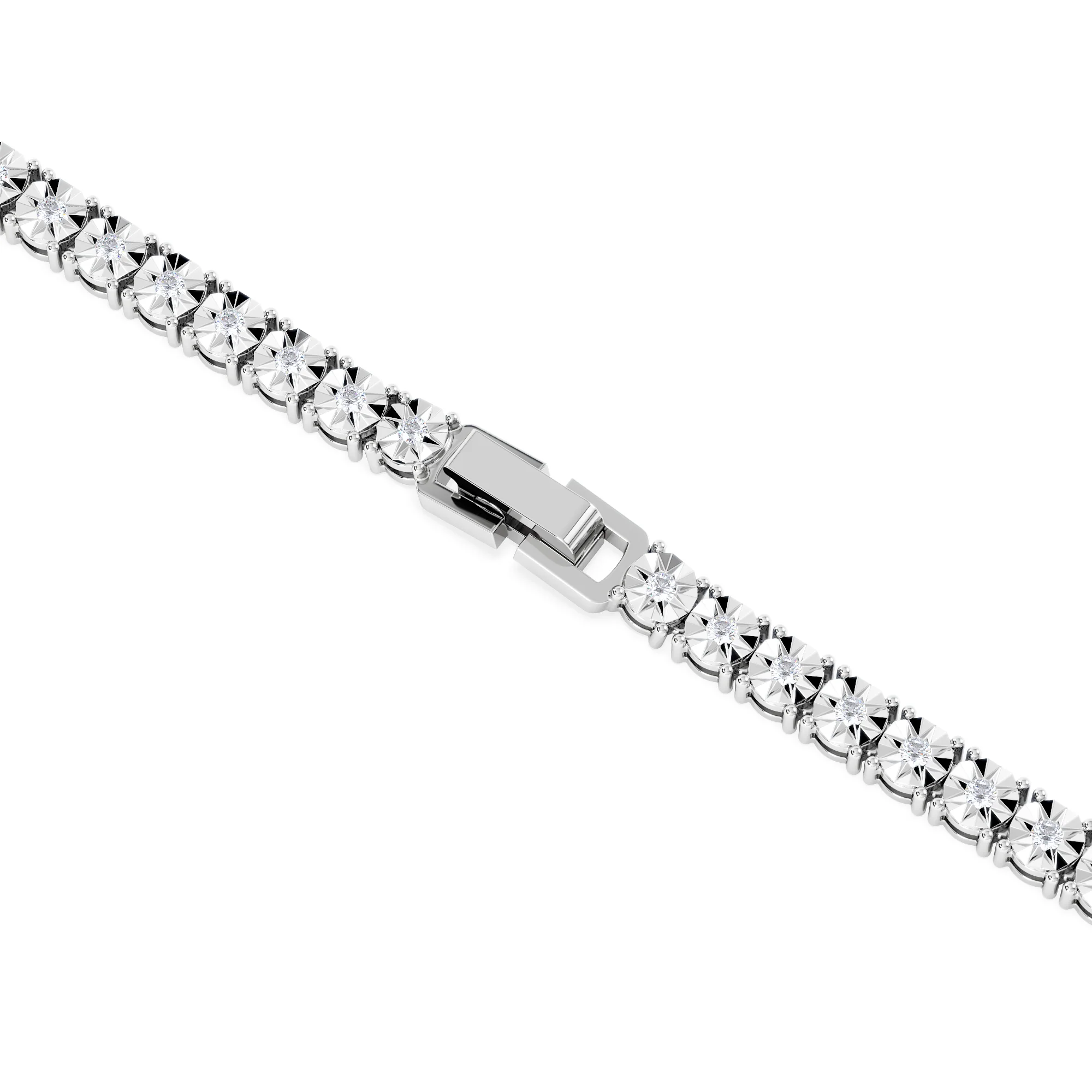 Brilliance 2.50ct Round Cut Lab Diamond Tennis Necklace in Sterling Silver - Image 7