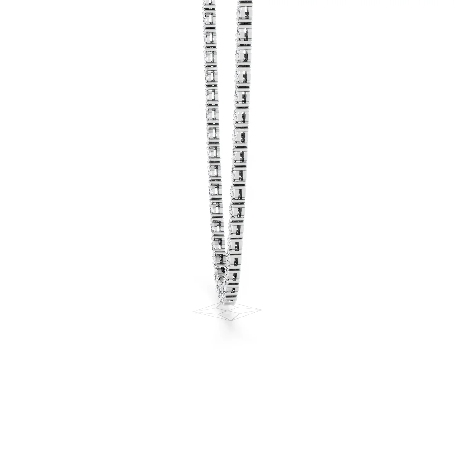 Brilliance 2.50ct Round Cut Lab Diamond Tennis Necklace in Sterling Silver - Image 70