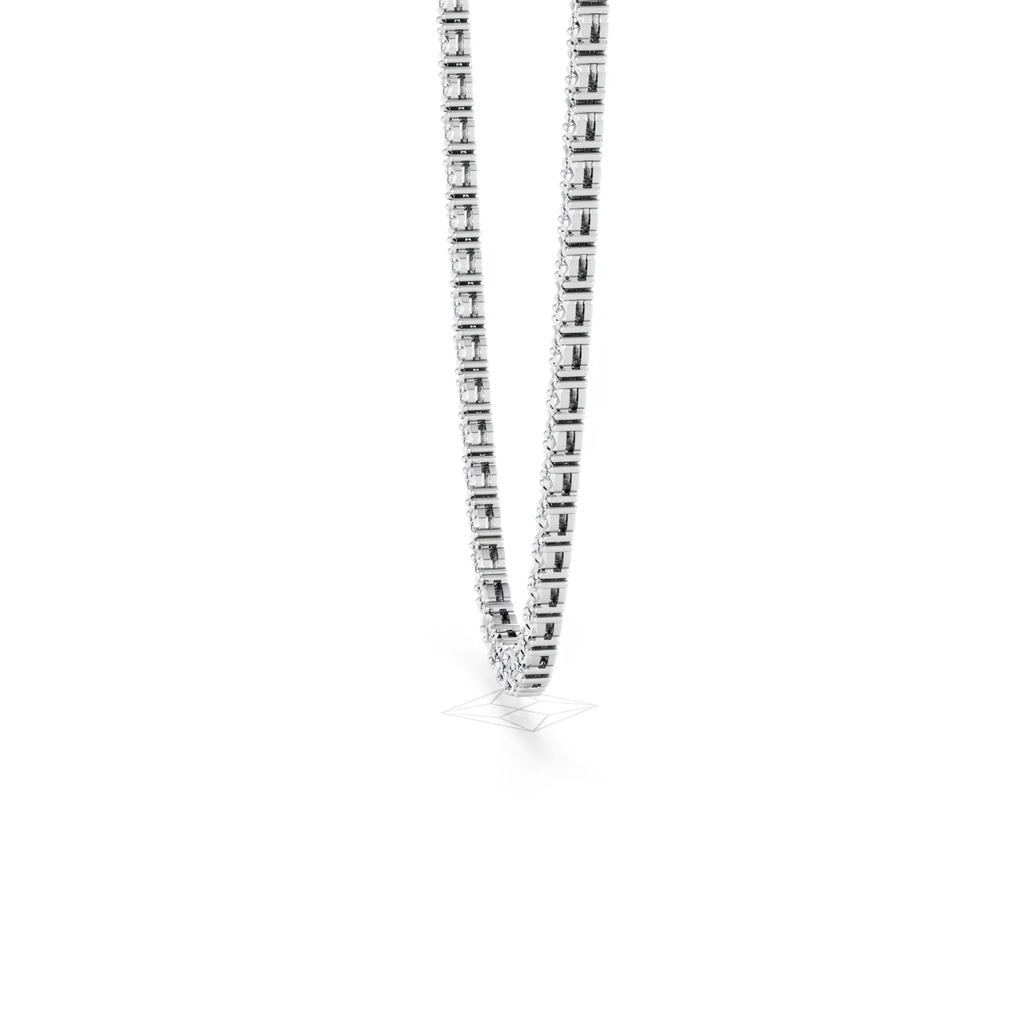 Brilliance 2.50ct Round Cut Lab Diamond Tennis Necklace in Sterling Silver - Image 71
