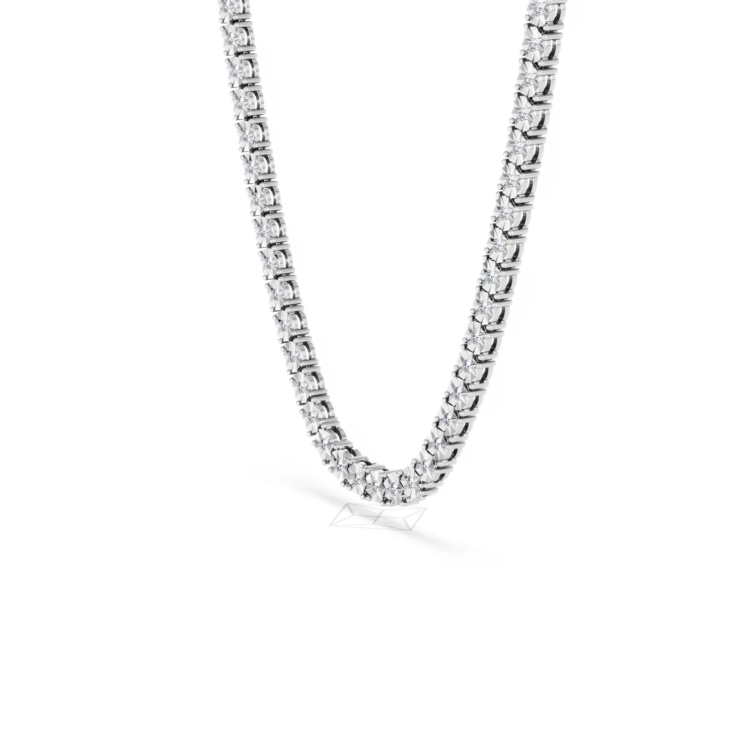 Brilliance 2.50ct Round Cut Lab Diamond Tennis Necklace in Sterling Silver - Image 76