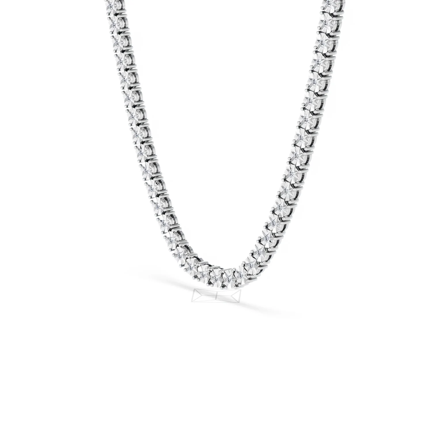 Brilliance 2.50ct Round Cut Lab Diamond Tennis Necklace in Sterling Silver - Image 78