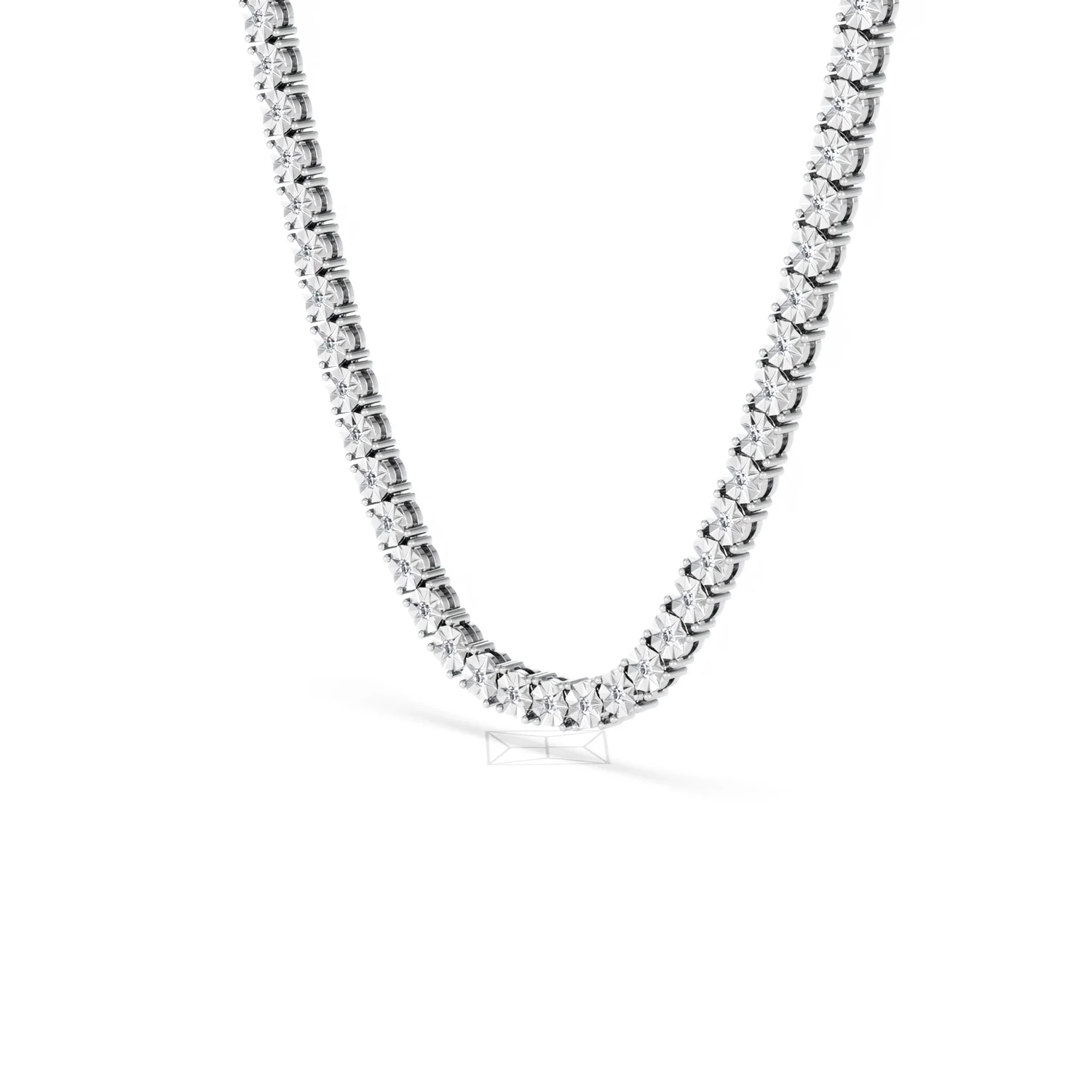 Brilliance 2.50ct Round Cut Lab Diamond Tennis Necklace in Sterling Silver - Image 79