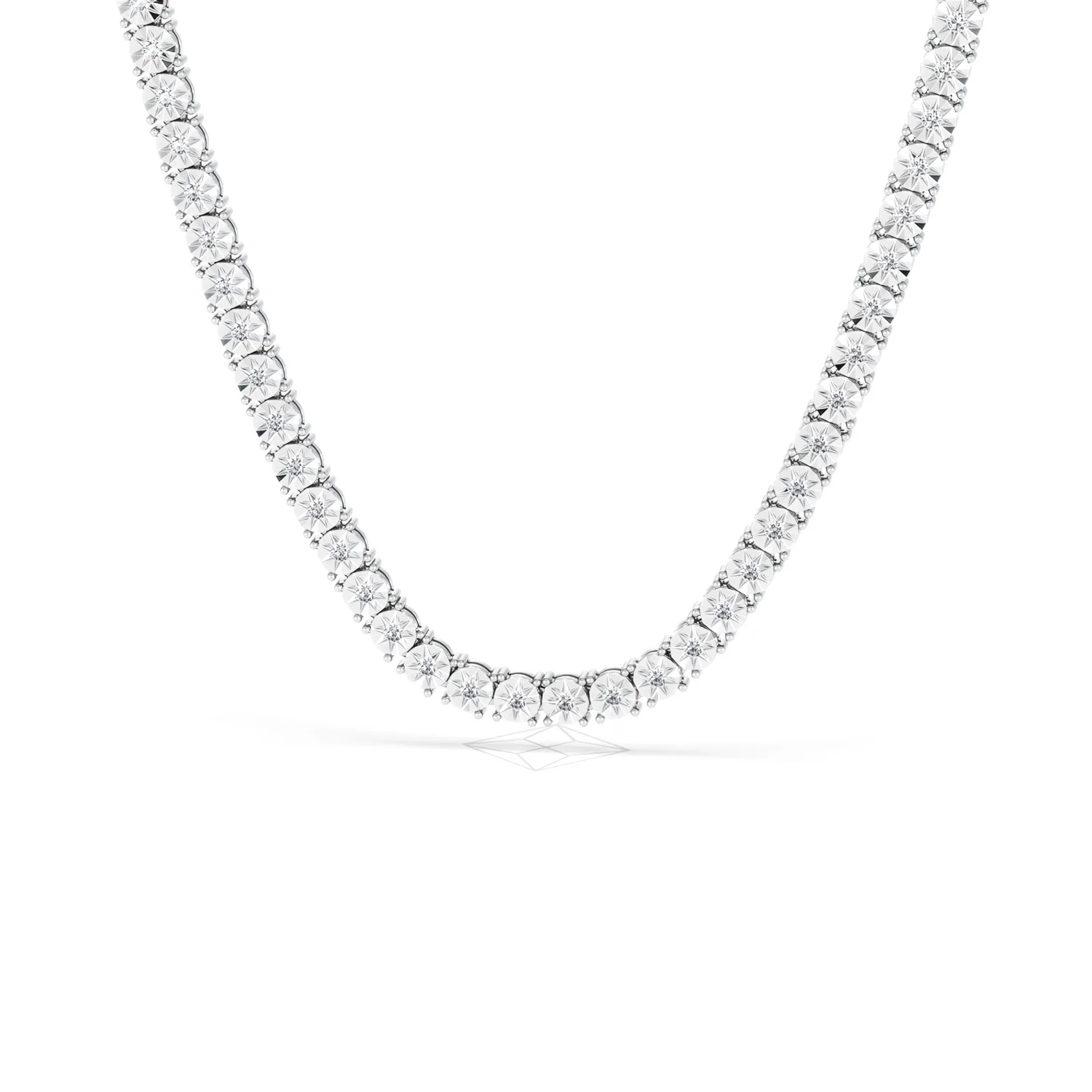 Brilliance 2.50ct Round Cut Lab Diamond Tennis Necklace in Sterling Silver - Image 87