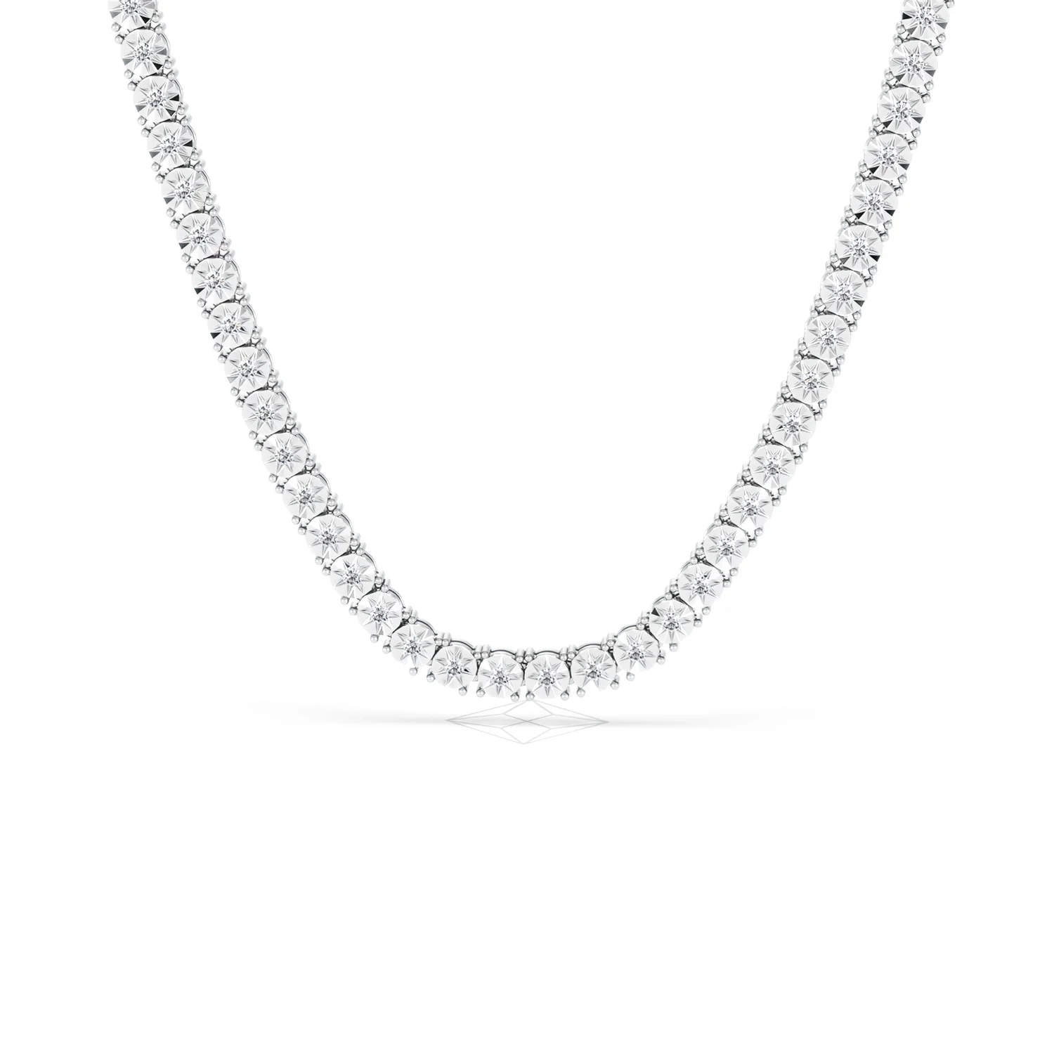 Brilliance 2.50ct Round Cut Lab Diamond Tennis Necklace in Sterling Silver - Image 88