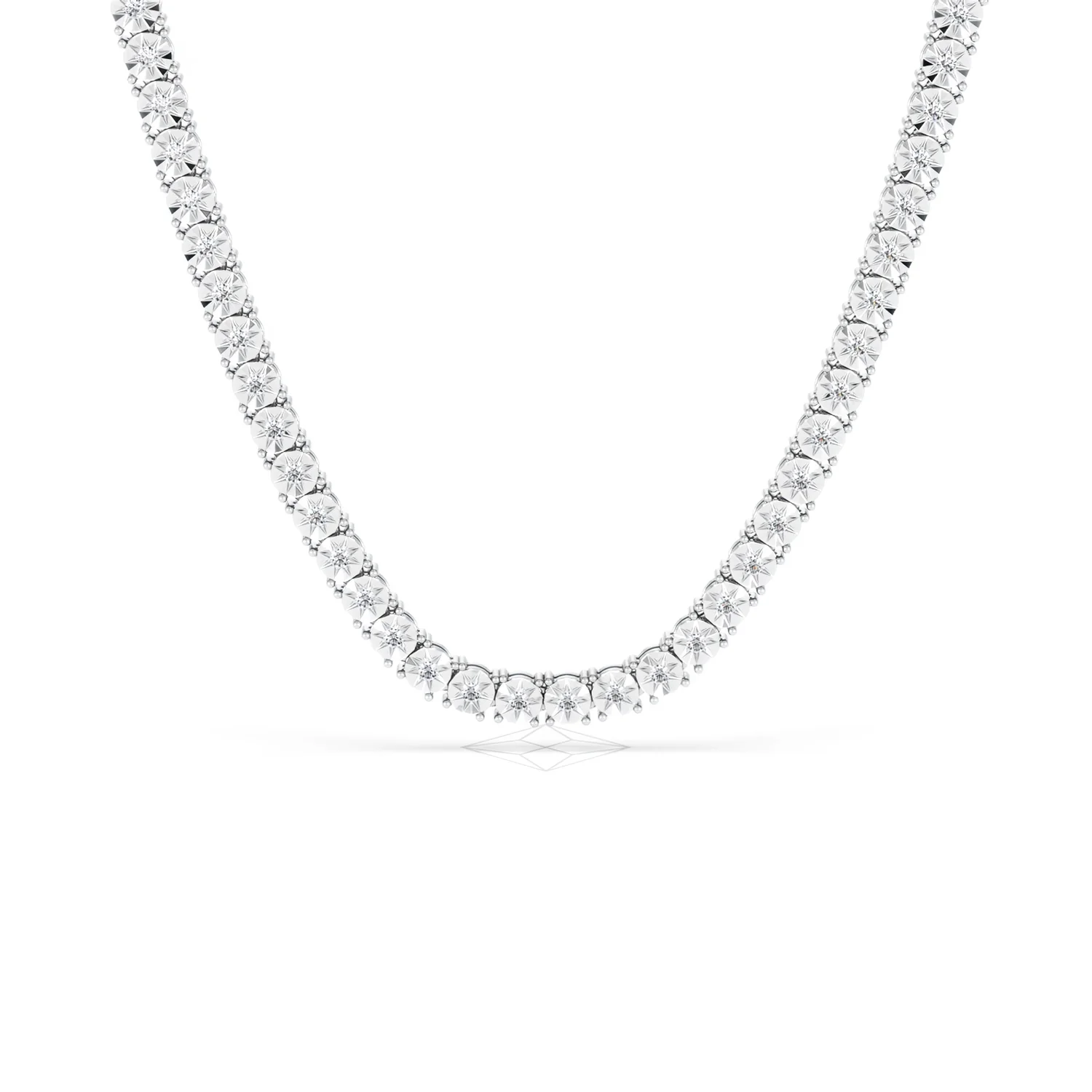 Brilliance 2.50ct Round Cut Lab Diamond Tennis Necklace in Sterling Silver - Image 9