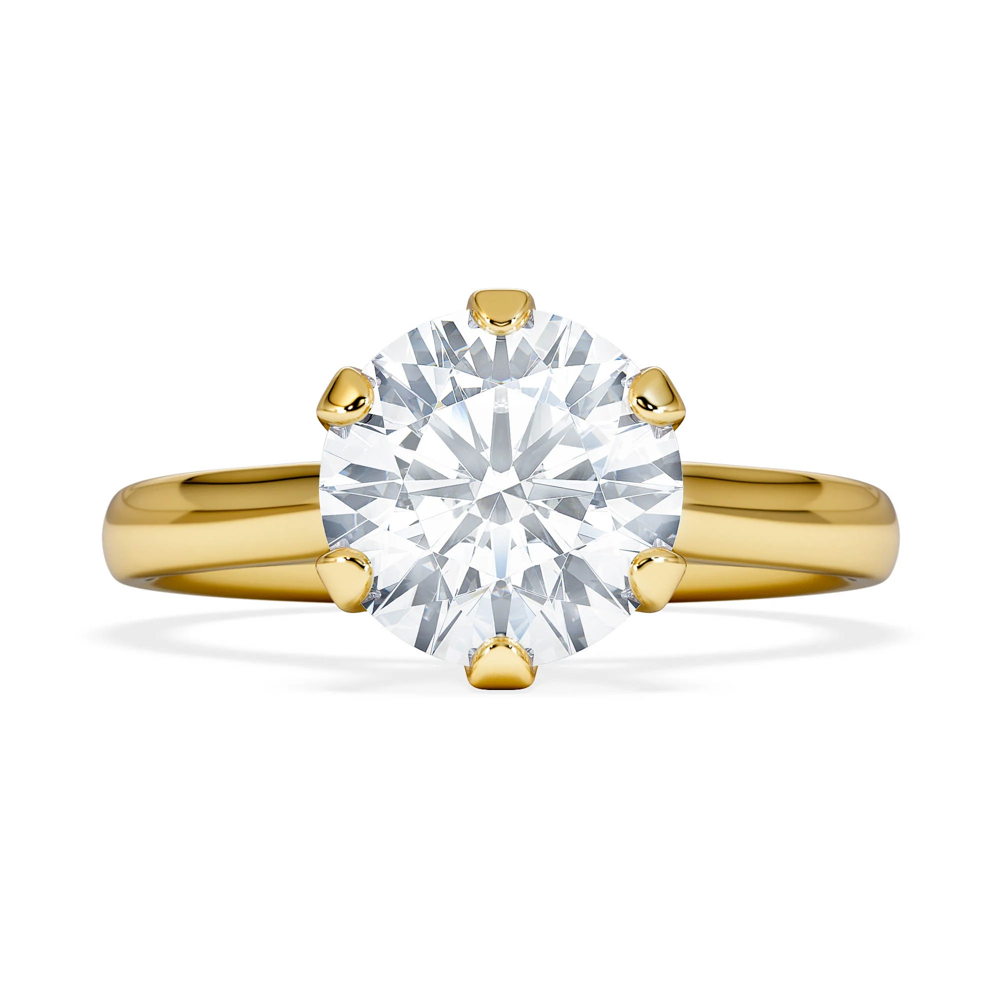 2 Carat Diamond Engagement Ring High Set Chloe Lab F/VS1 18K Gold - Image 6
