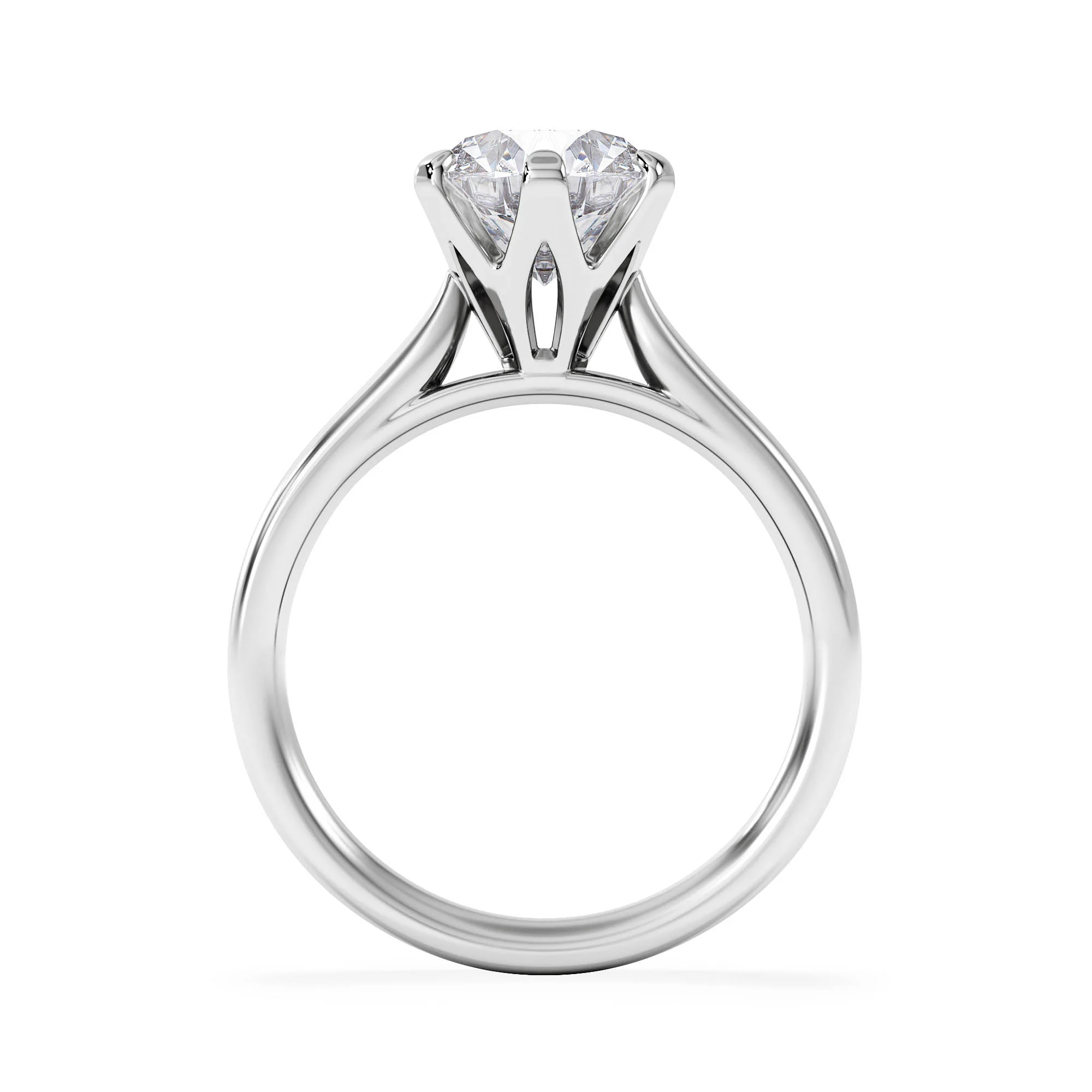 2 Carat Diamond Engagement Ring High Set Chloe Lab F/VS1 Platinum - Image 3