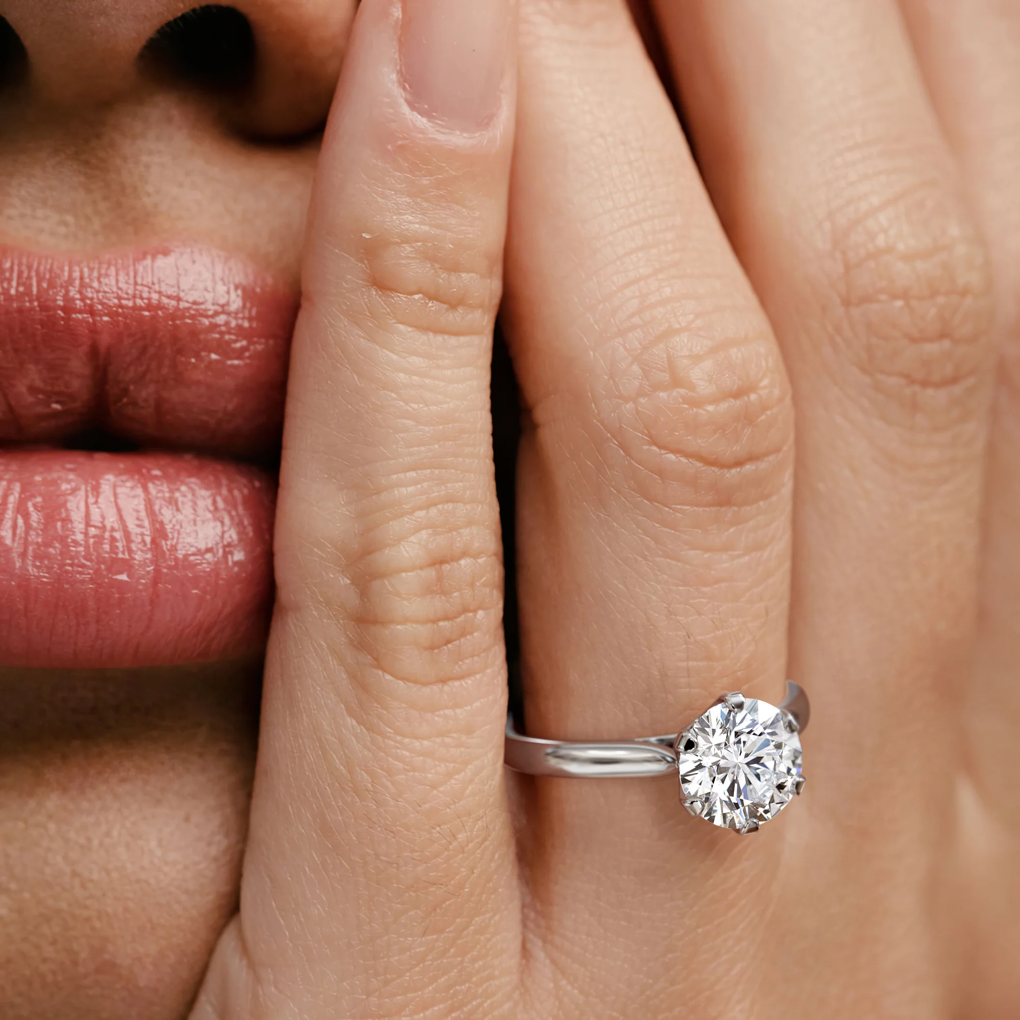 2 Carat Diamond Engagement Ring High Set Chloe Lab F/VS1 Platinum - Image 4