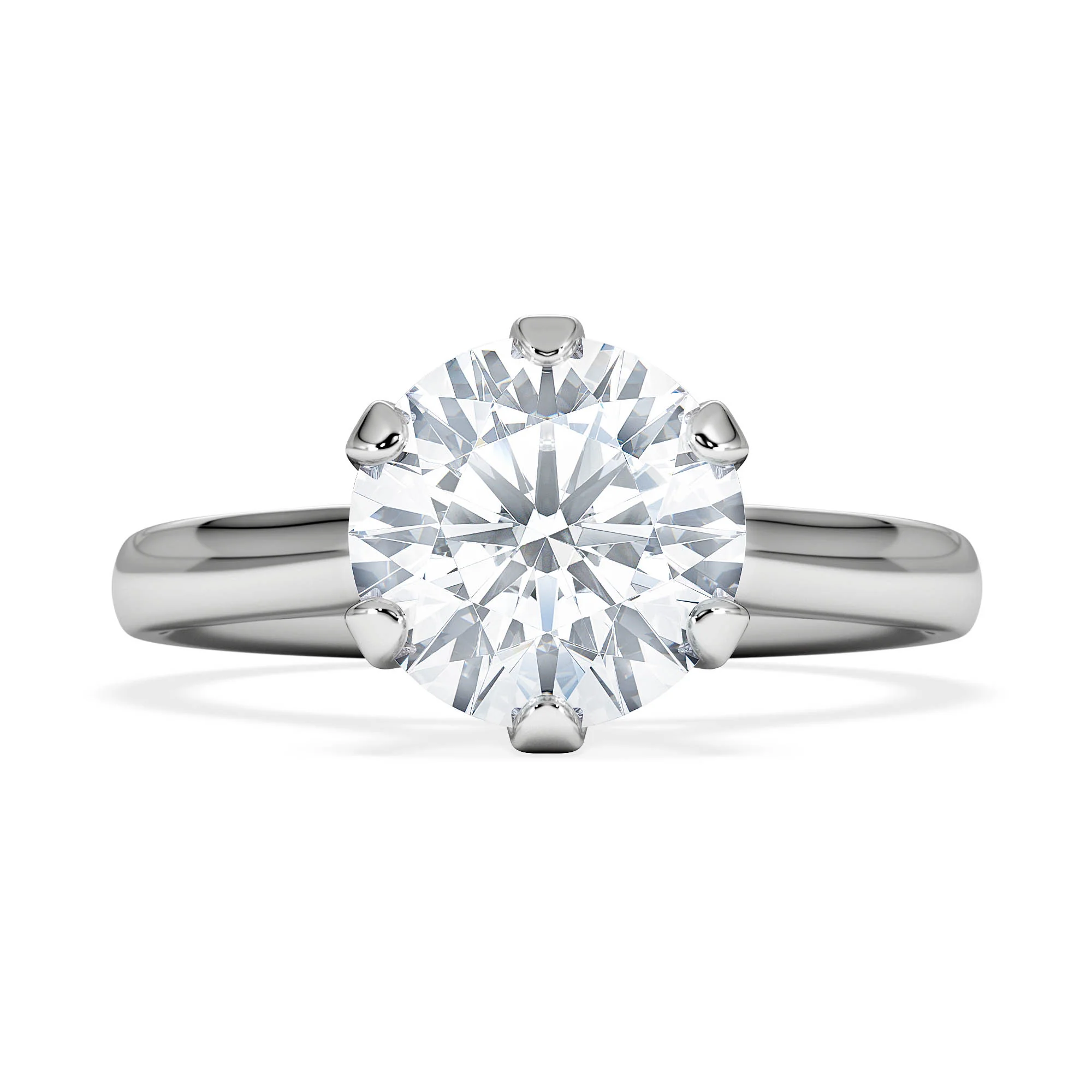 2 Carat Diamond Engagement Ring High Set Chloe Lab F/VS1 Platinum - Image 6