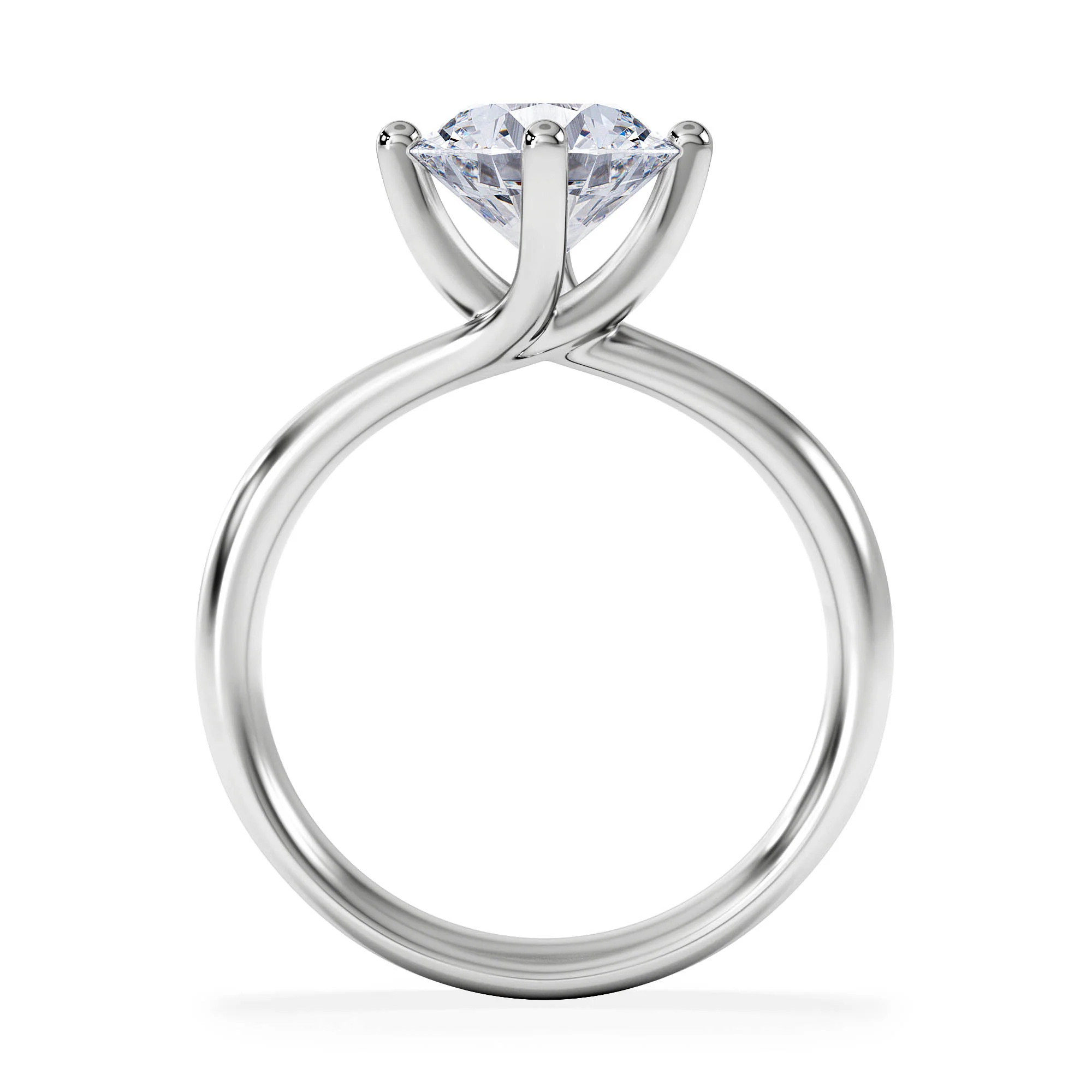 2 Carat Diamond Engagement Ring Lily Lab F/VS1 18K White Gold - Image 3