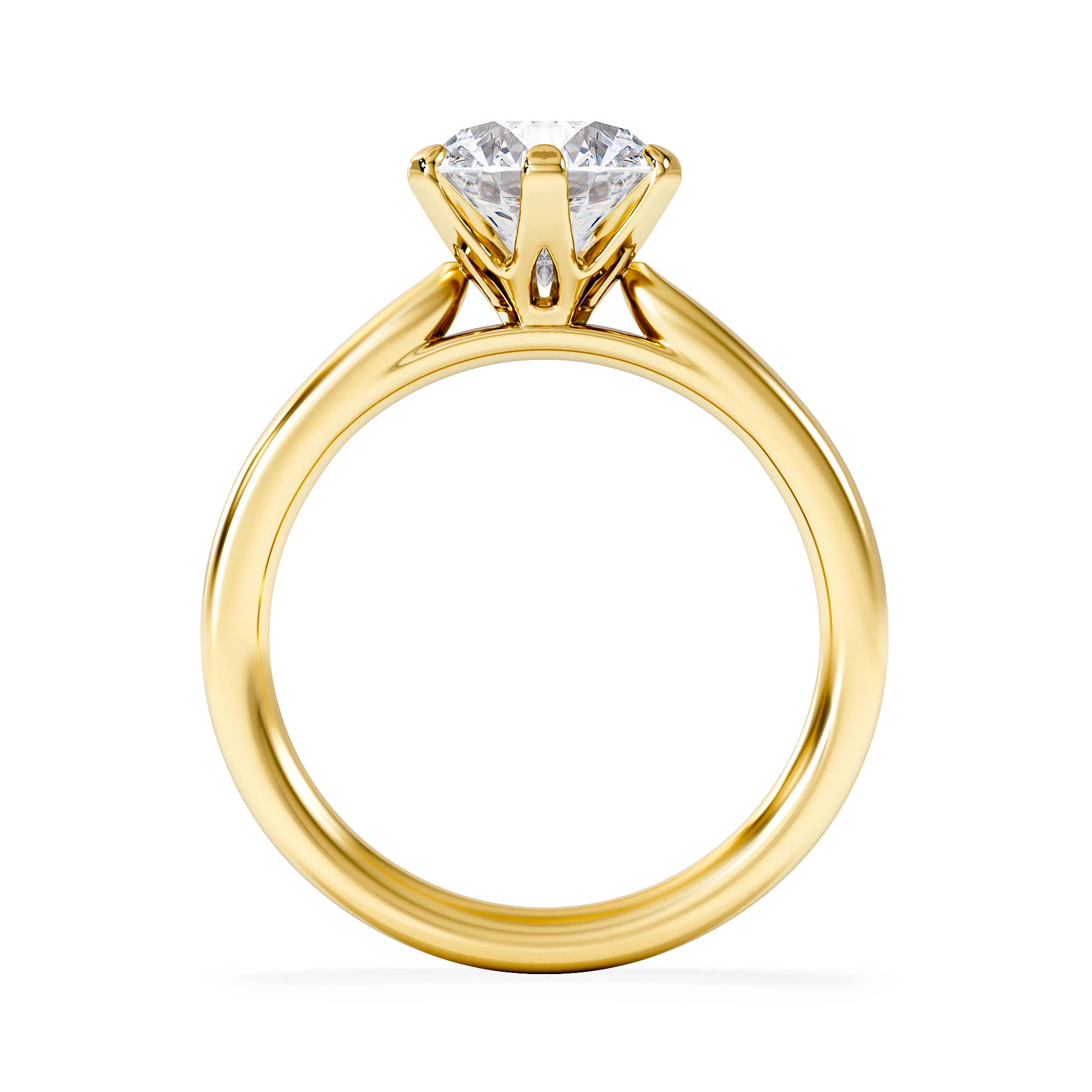 2 Carat Diamond Engagement Ring Low Set Chloe Lab F/VS1 18K Gold - Image 3