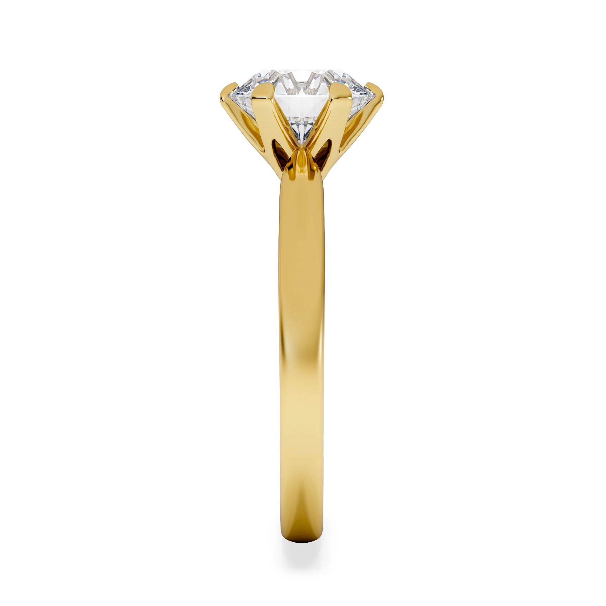 2 Carat Diamond Engagement Ring Low Set Chloe Lab F/VS1 18K Gold - Image 5