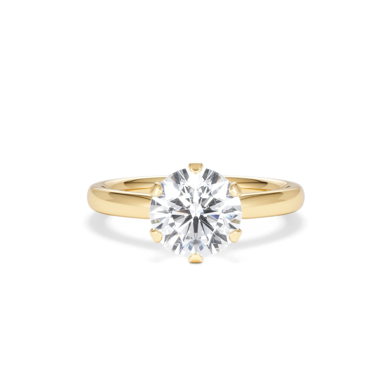2 Carat Diamond Engagement Ring Low Set Chloe Lab F/VS1 18K Gold - Image 8