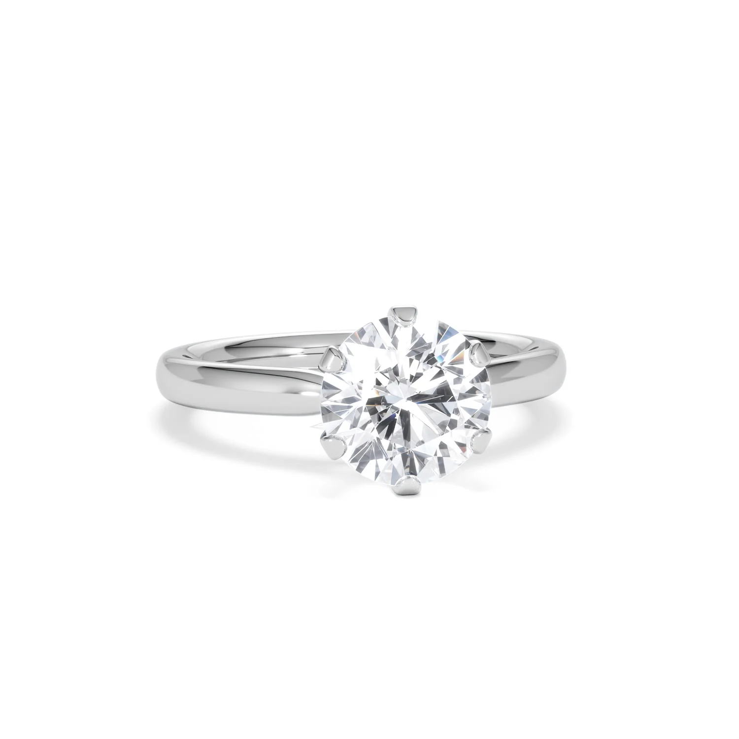 2 Carat Diamond Engagement Ring Low Set Chloe Lab F/VS1 18K White Gold - Image 10