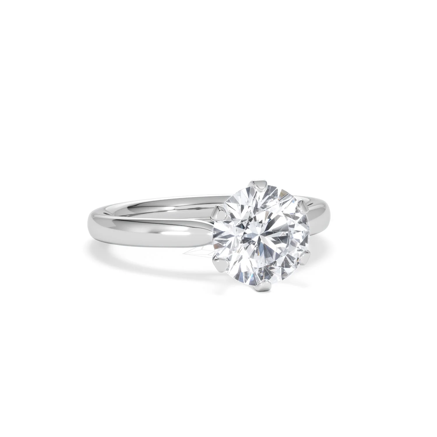 2 Carat Diamond Engagement Ring Low Set Chloe Lab F/VS1 18K White Gold - Image 12