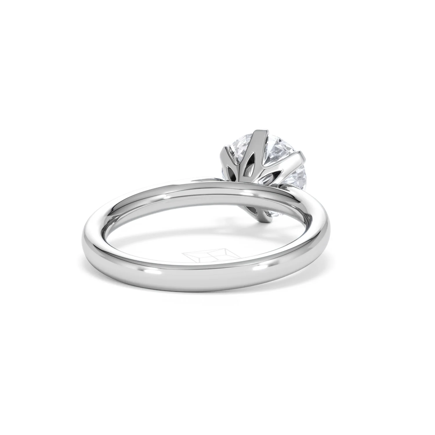 2 Carat Diamond Engagement Ring Low Set Chloe Lab F/VS1 18K White Gold - Image 43