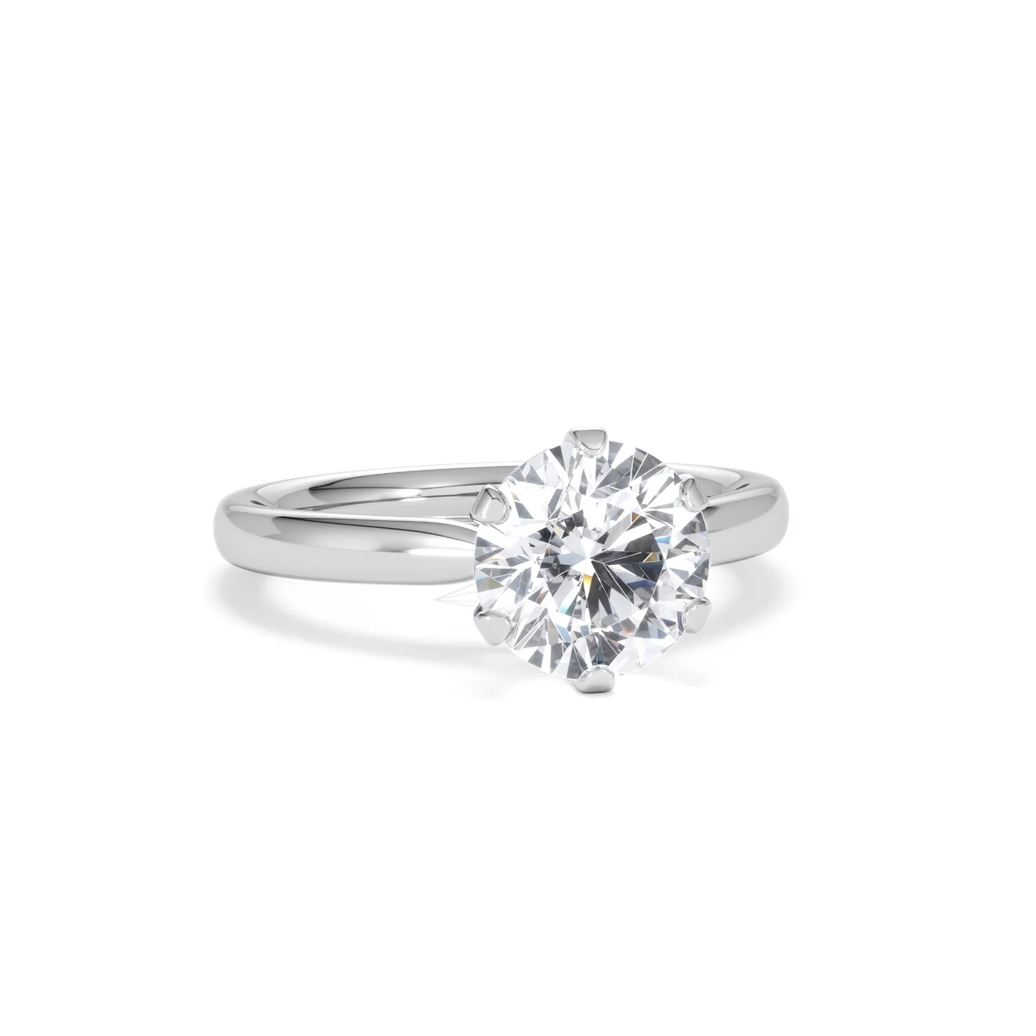 2 Carat Diamond Engagement Ring Low Set Chloe Lab F/VS1 Platinum - Image 11