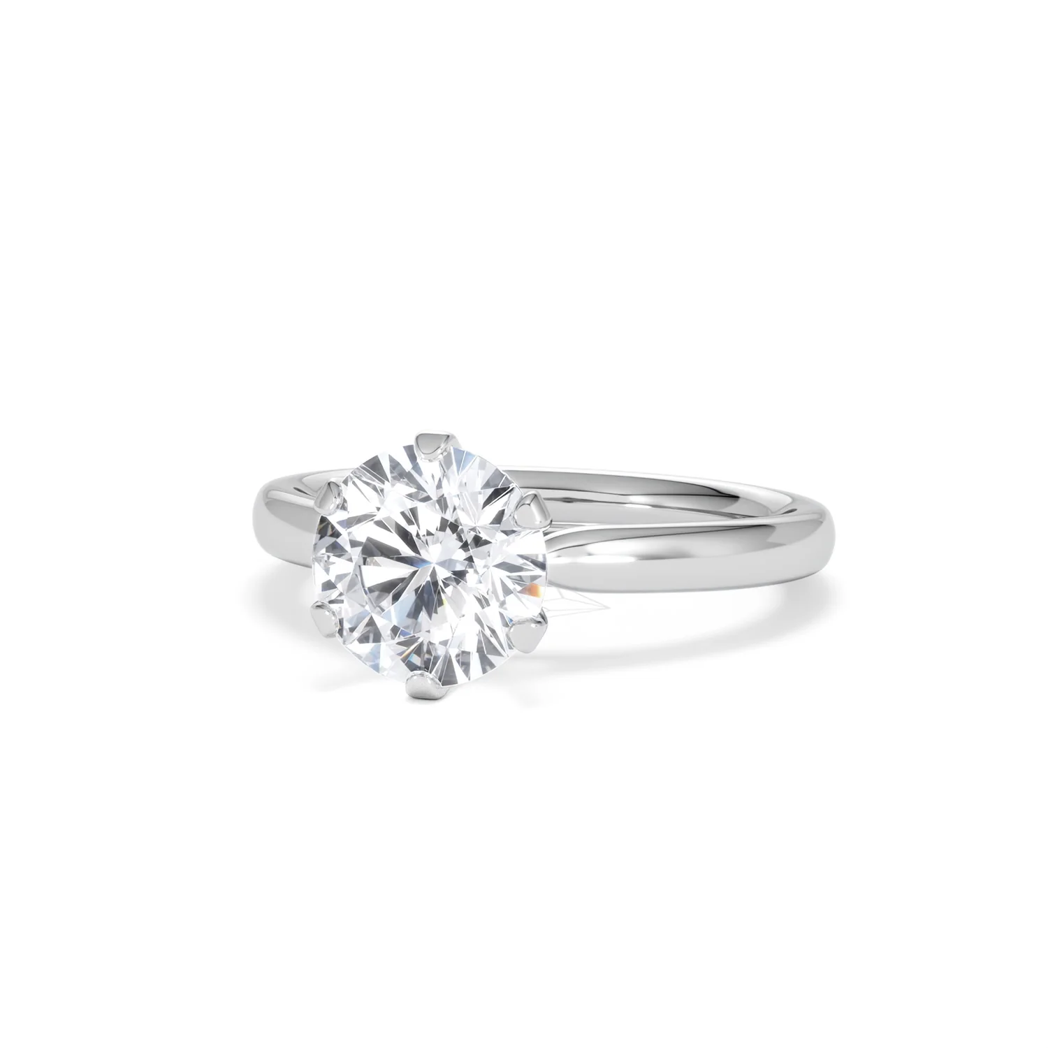 2 Carat Diamond Engagement Ring Low Set Chloe Lab F/VS1 Platinum - Image 84