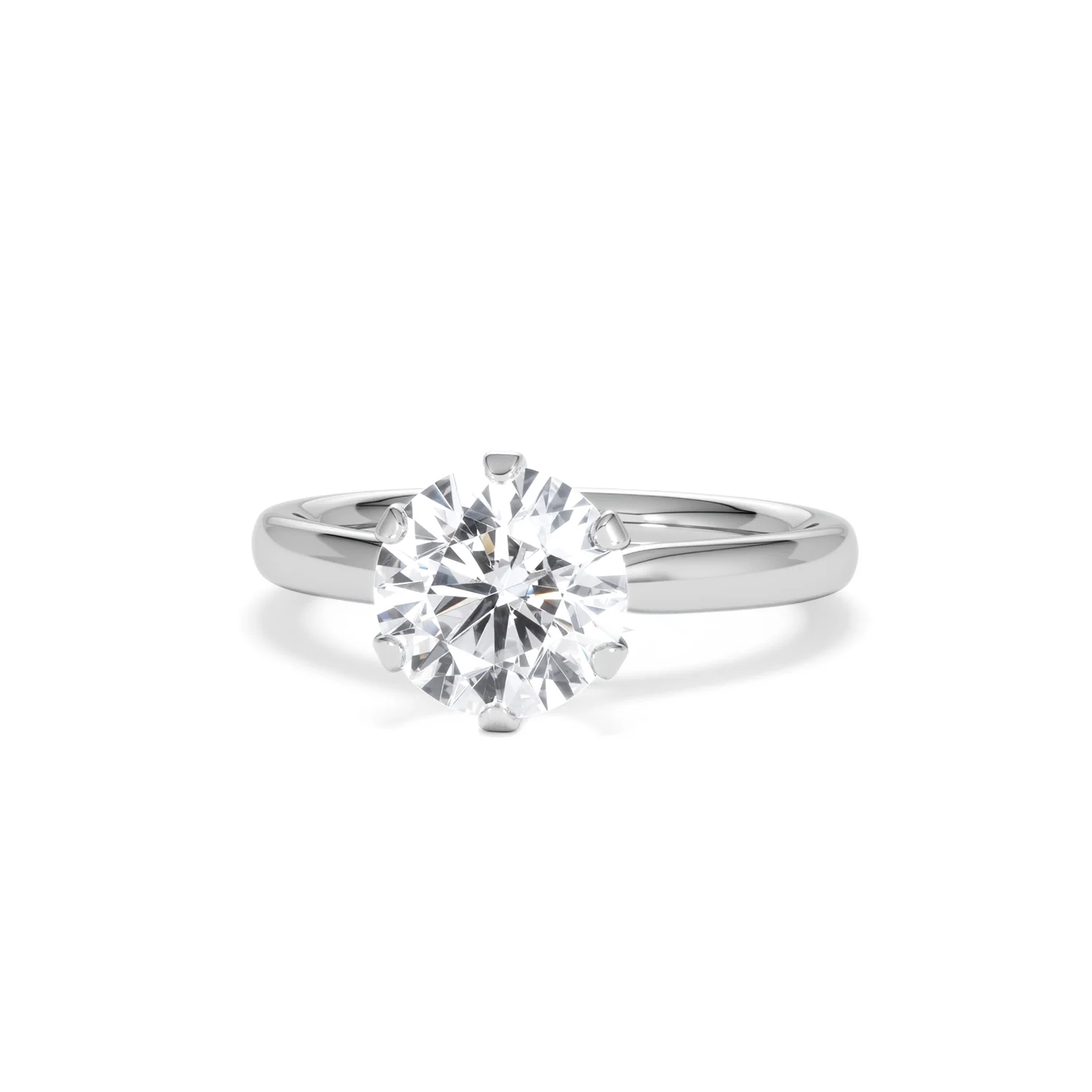 2 Carat Diamond Engagement Ring Low Set Chloe Lab F/VS1 Platinum - Image 86