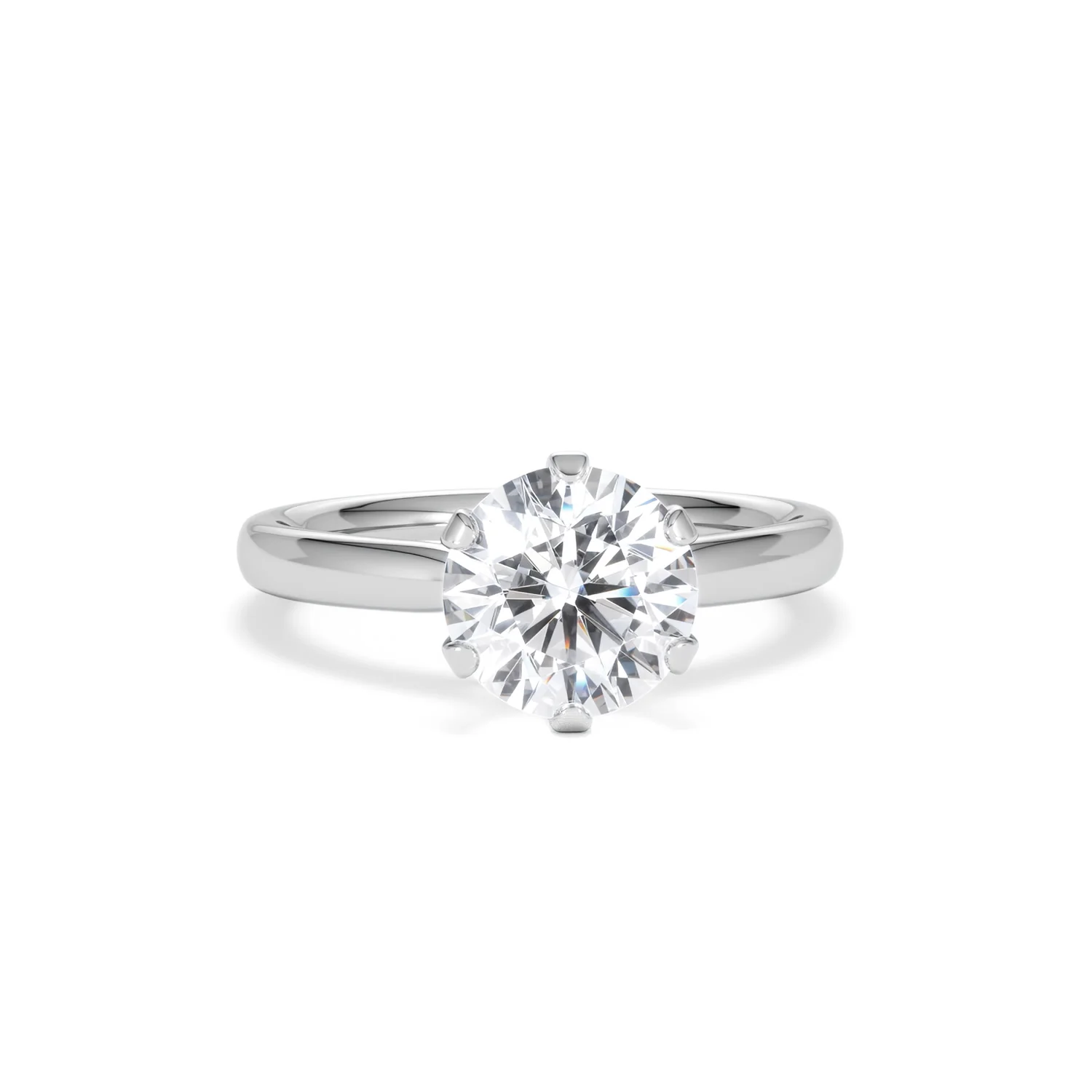 2 Carat Diamond Engagement Ring Low Set Chloe Lab F/VS1 Platinum - Image 9