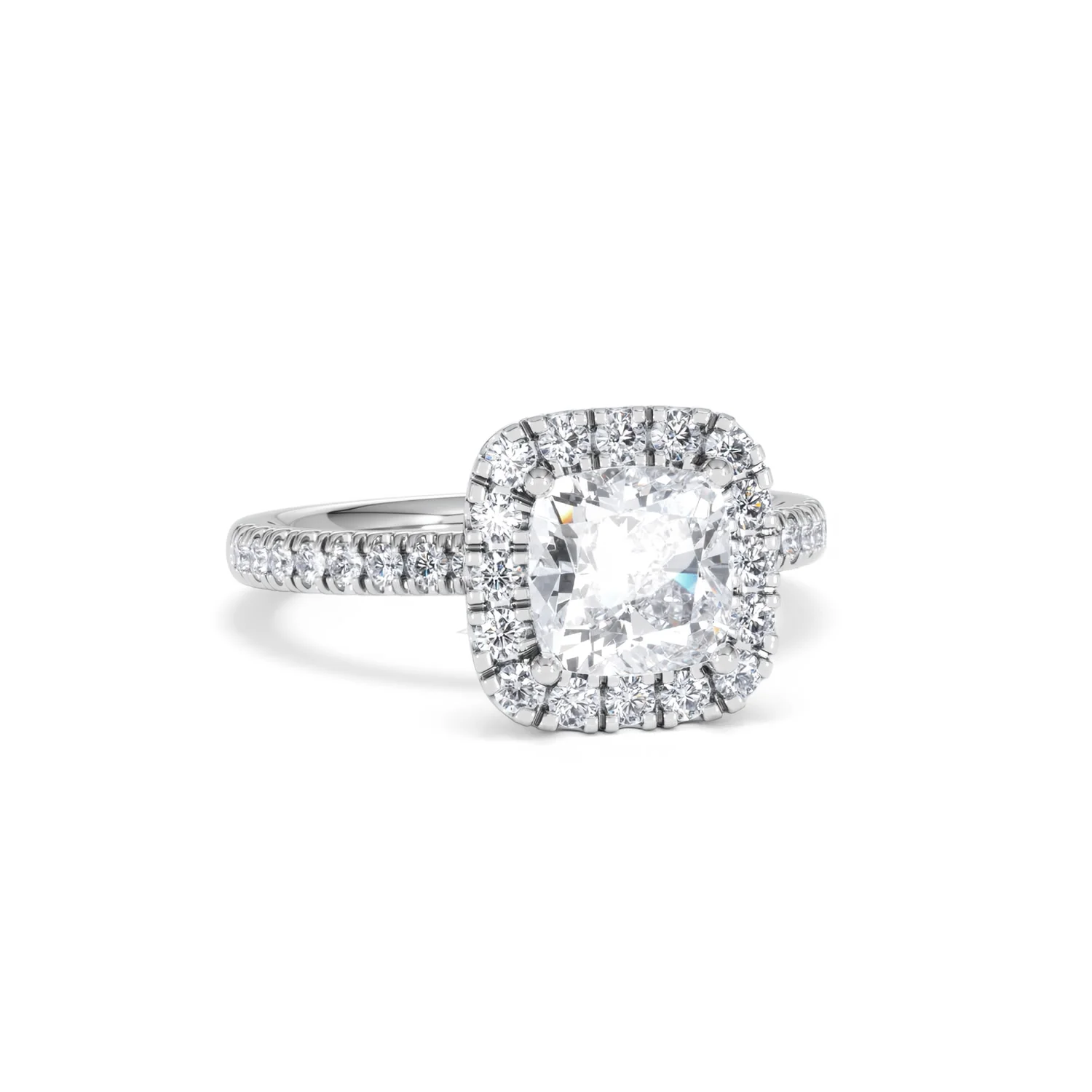 2.05ct Beatrice Lab Diamond Halo Engagement Ring 18K White Gold F/VS1 - Image 11