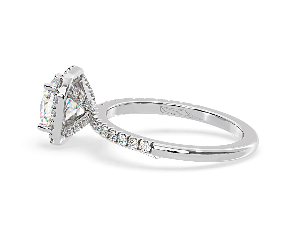 2.05ct Beatrice Lab Diamond Halo Engagement Ring 18K White Gold F/VS1 - Image 111