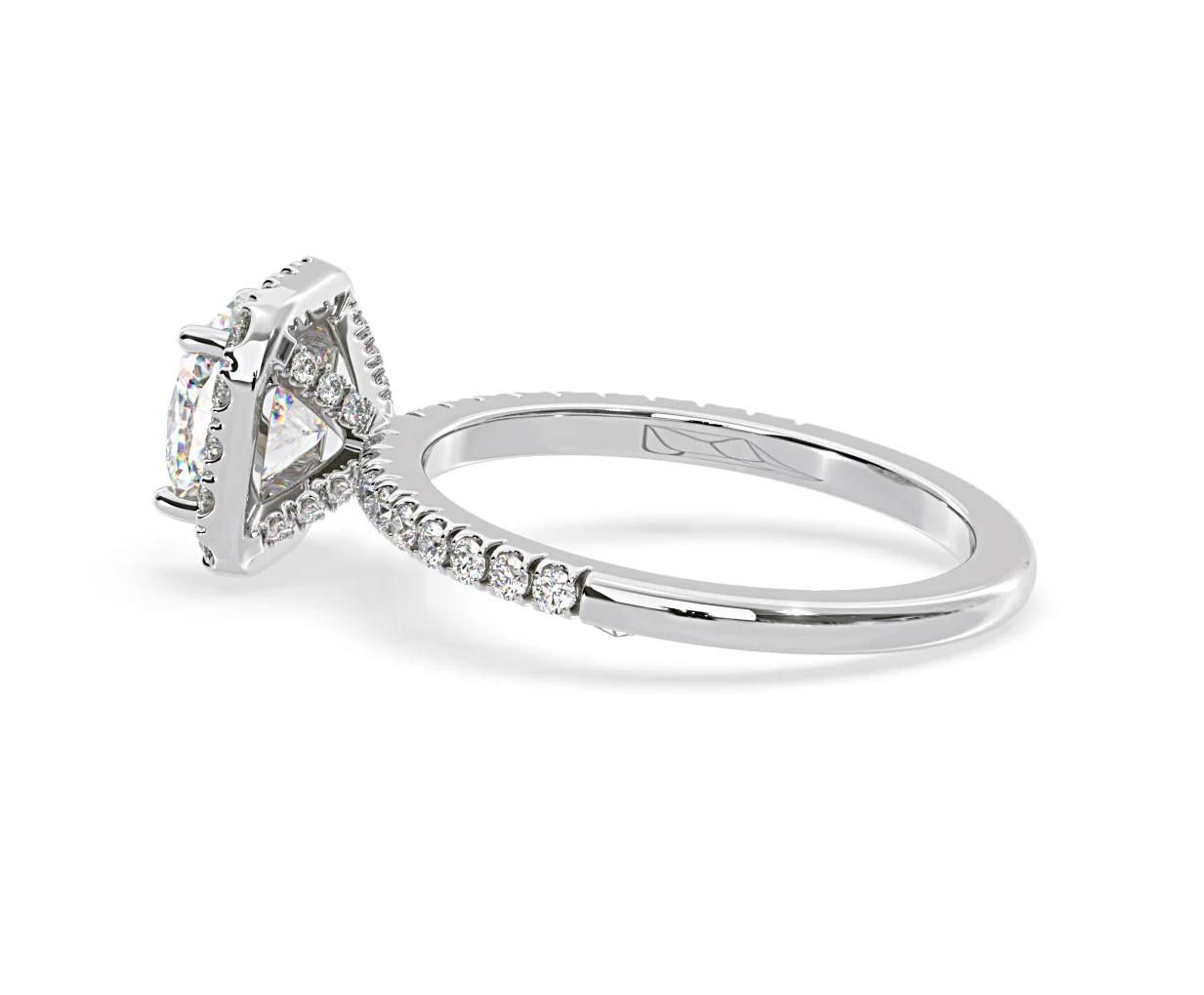 2.05ct Beatrice Lab Diamond Halo Engagement Ring 18K White Gold F/VS1 - Image 112