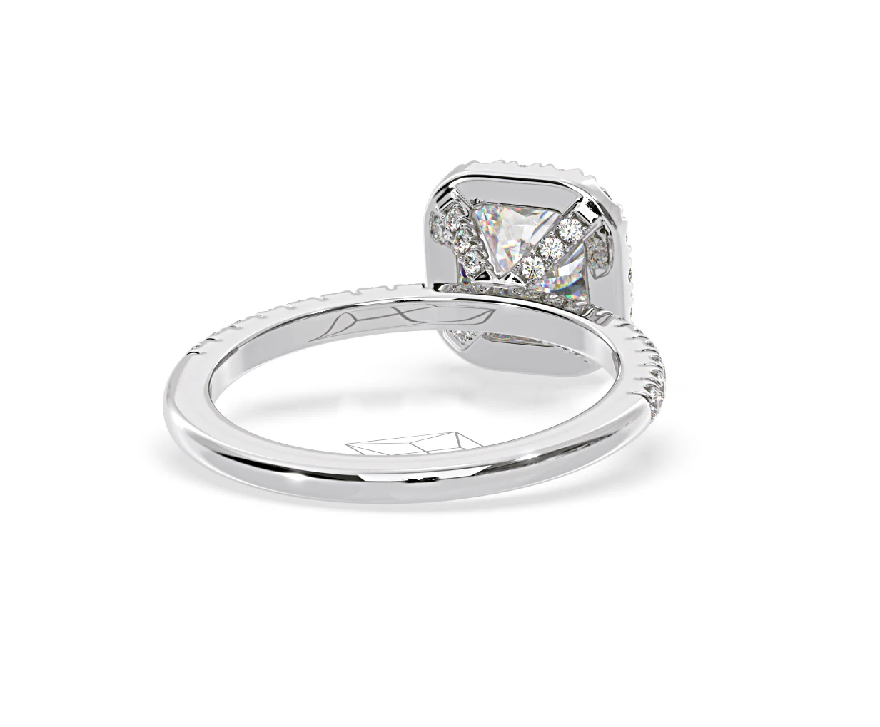 2.05ct Beatrice Lab Diamond Halo Engagement Ring 18K White Gold F/VS1 - Image 132