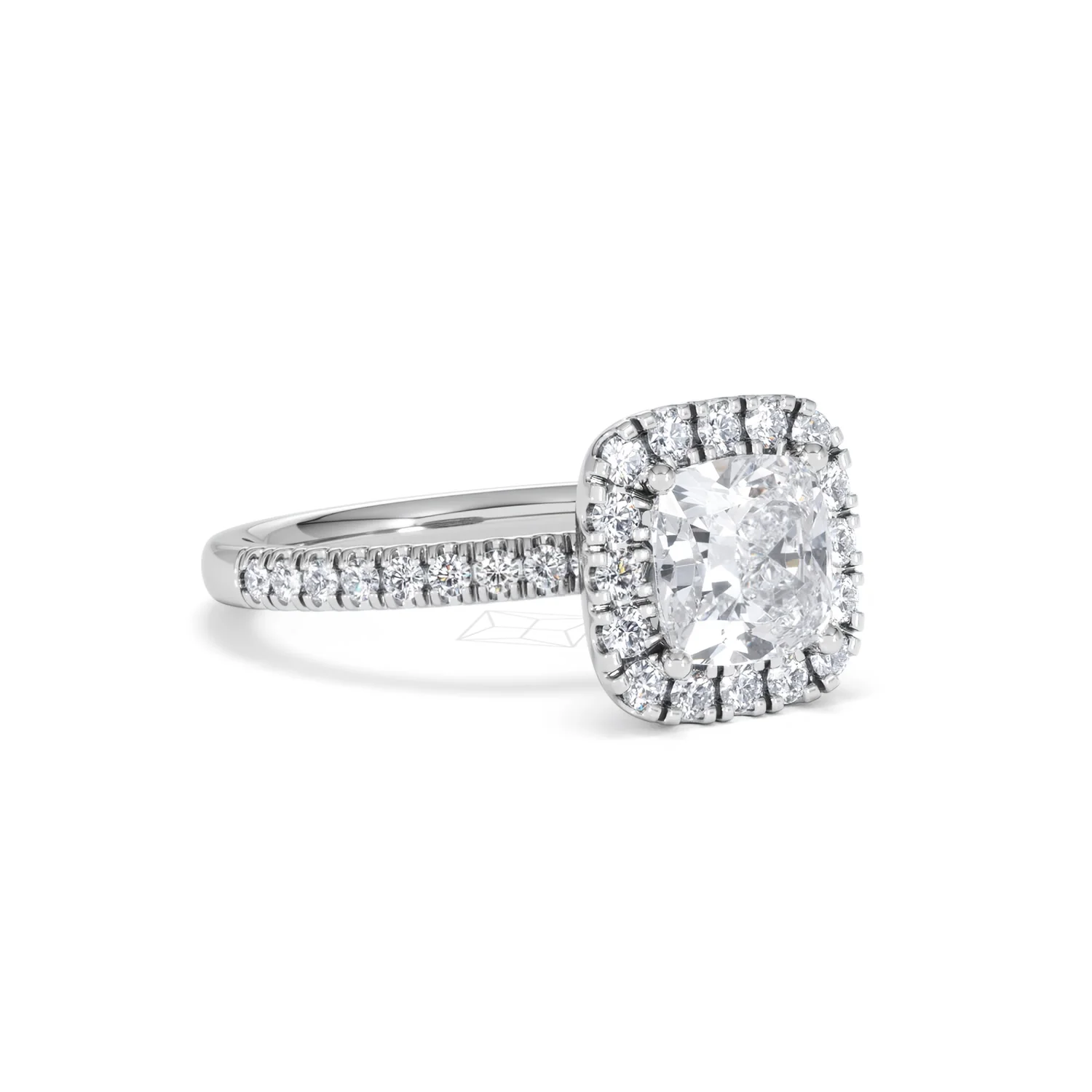 2.05ct Beatrice Lab Diamond Halo Engagement Ring 18K White Gold F/VS1 - Image 15