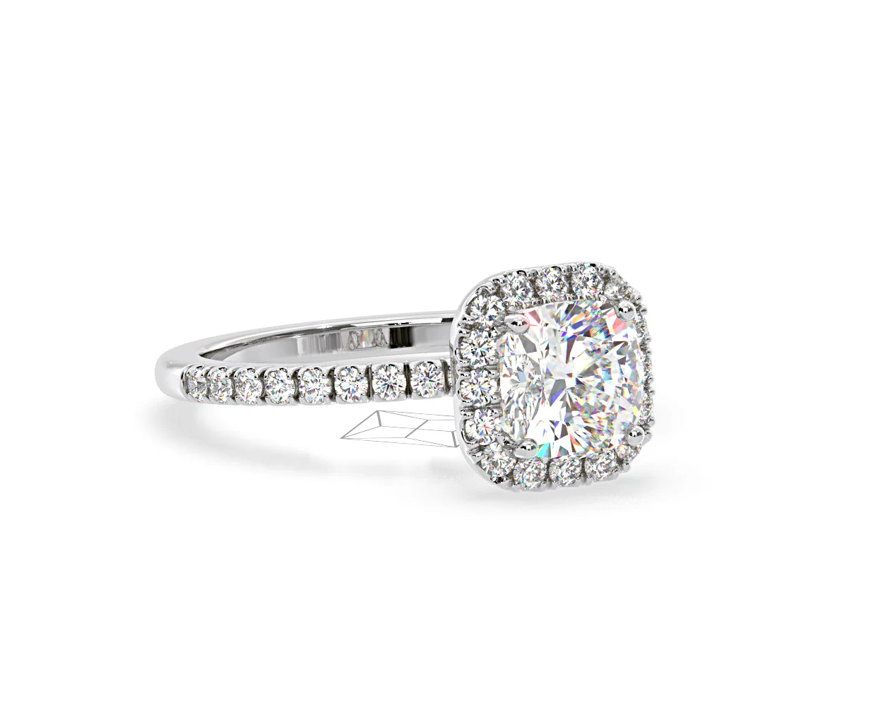 2.05ct Beatrice Lab Diamond Halo Engagement Ring 18K White Gold F/VS1 - Image 161