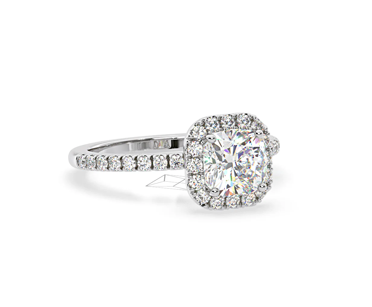 2.05ct Beatrice Lab Diamond Halo Engagement Ring 18K White Gold F/VS1 - Image 162