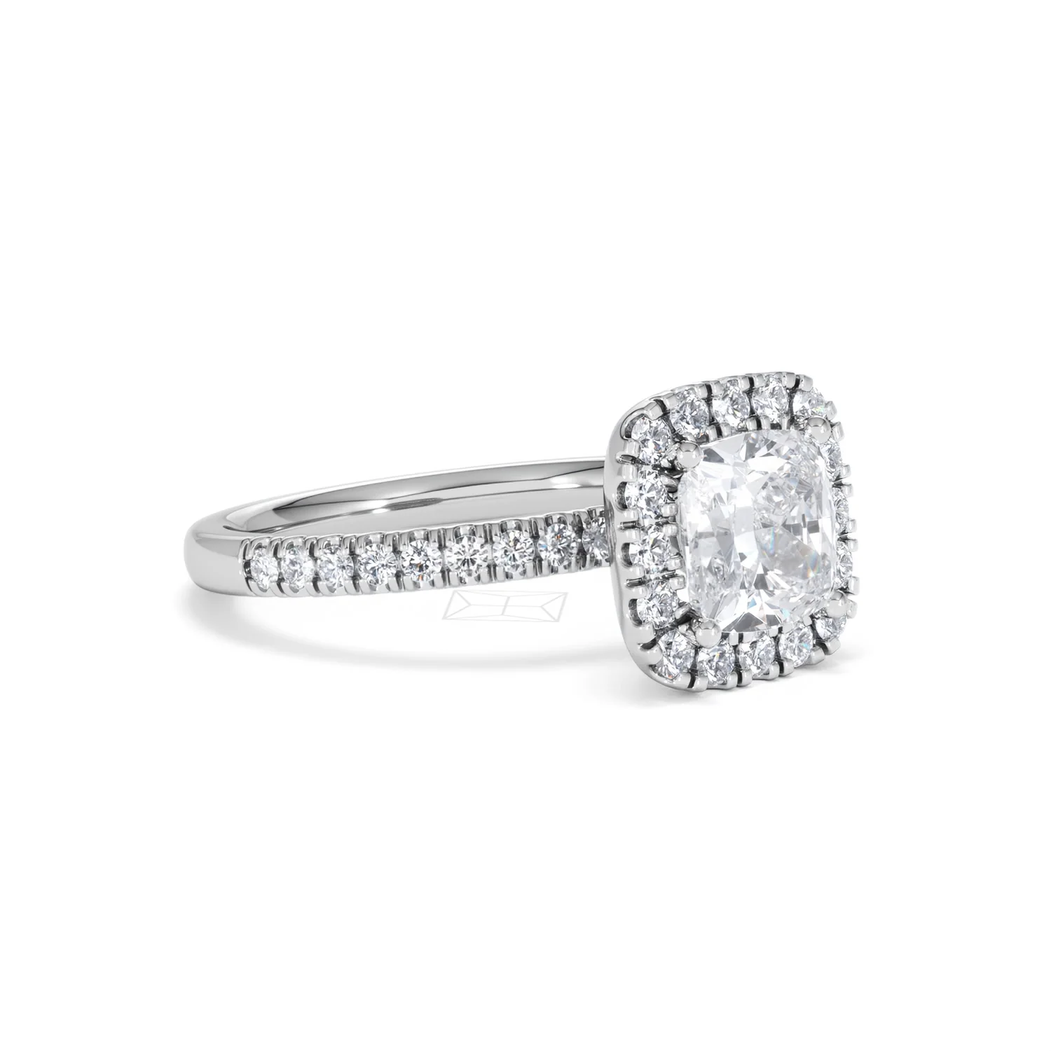 2.05ct Beatrice Lab Diamond Halo Engagement Ring 18K White Gold F/VS1 - Image 17