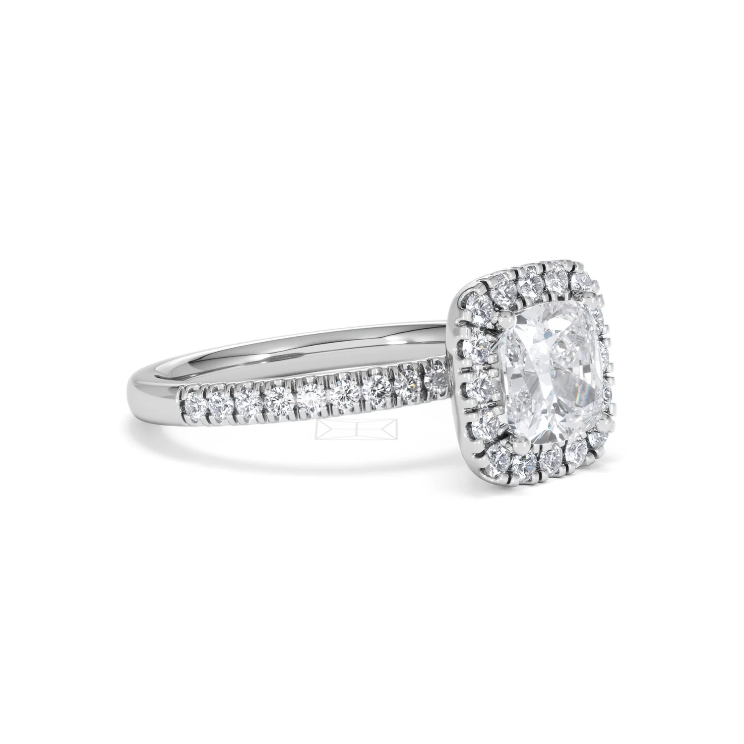 2.05ct Beatrice Lab Diamond Halo Engagement Ring 18K White Gold F/VS1 - Image 18
