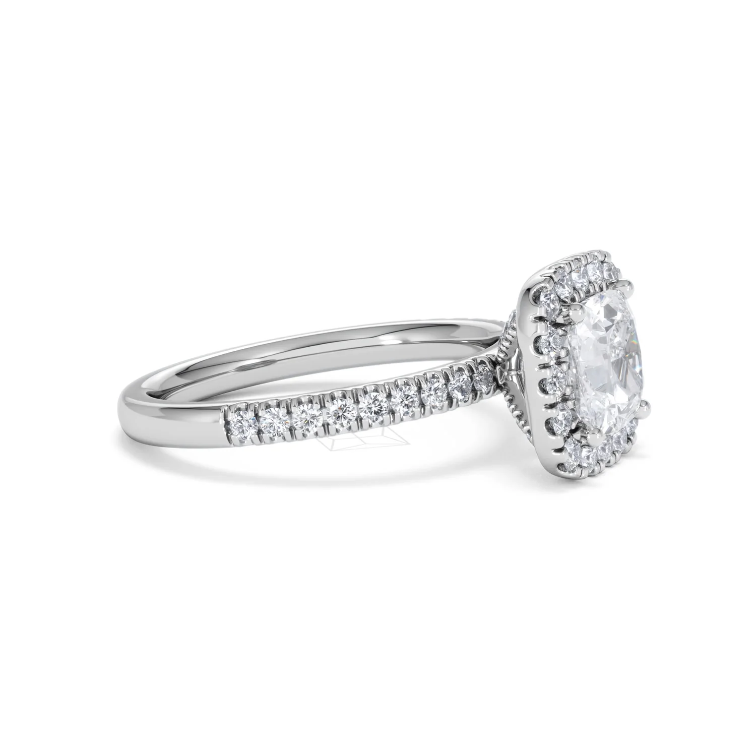 2.05ct Beatrice Lab Diamond Halo Engagement Ring 18K White Gold F/VS1 - Image 22
