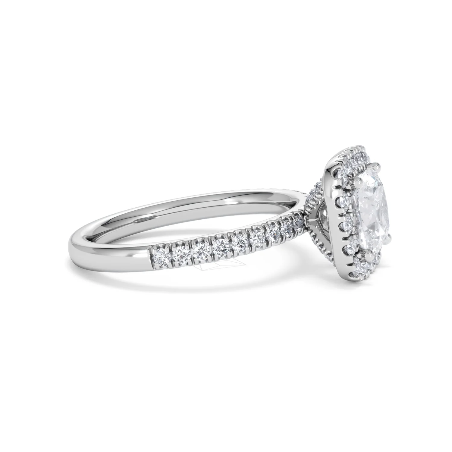 2.05ct Beatrice Lab Diamond Halo Engagement Ring 18K White Gold F/VS1 - Image 24