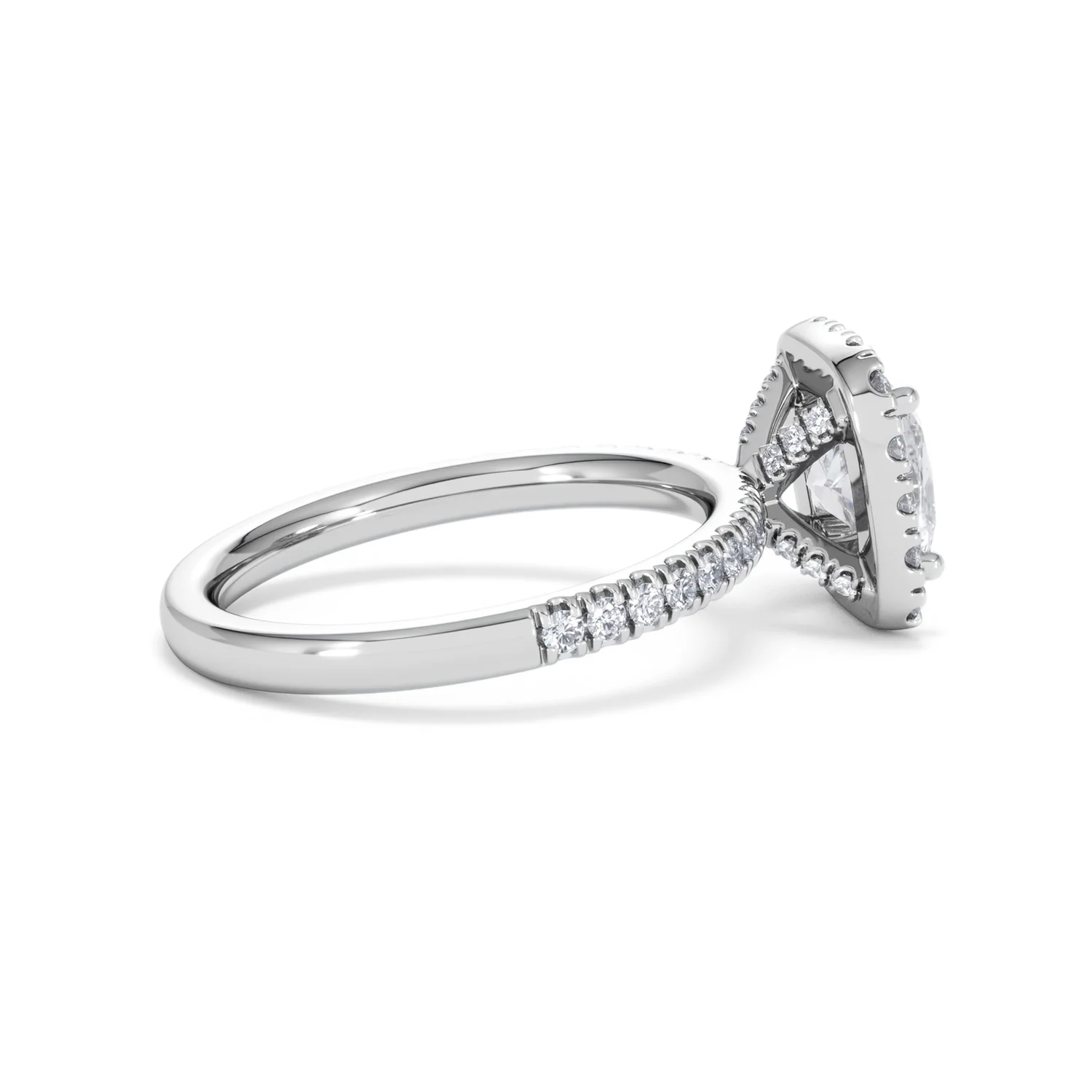 2.05ct Beatrice Lab Diamond Halo Engagement Ring 18K White Gold F/VS1 - Image 31