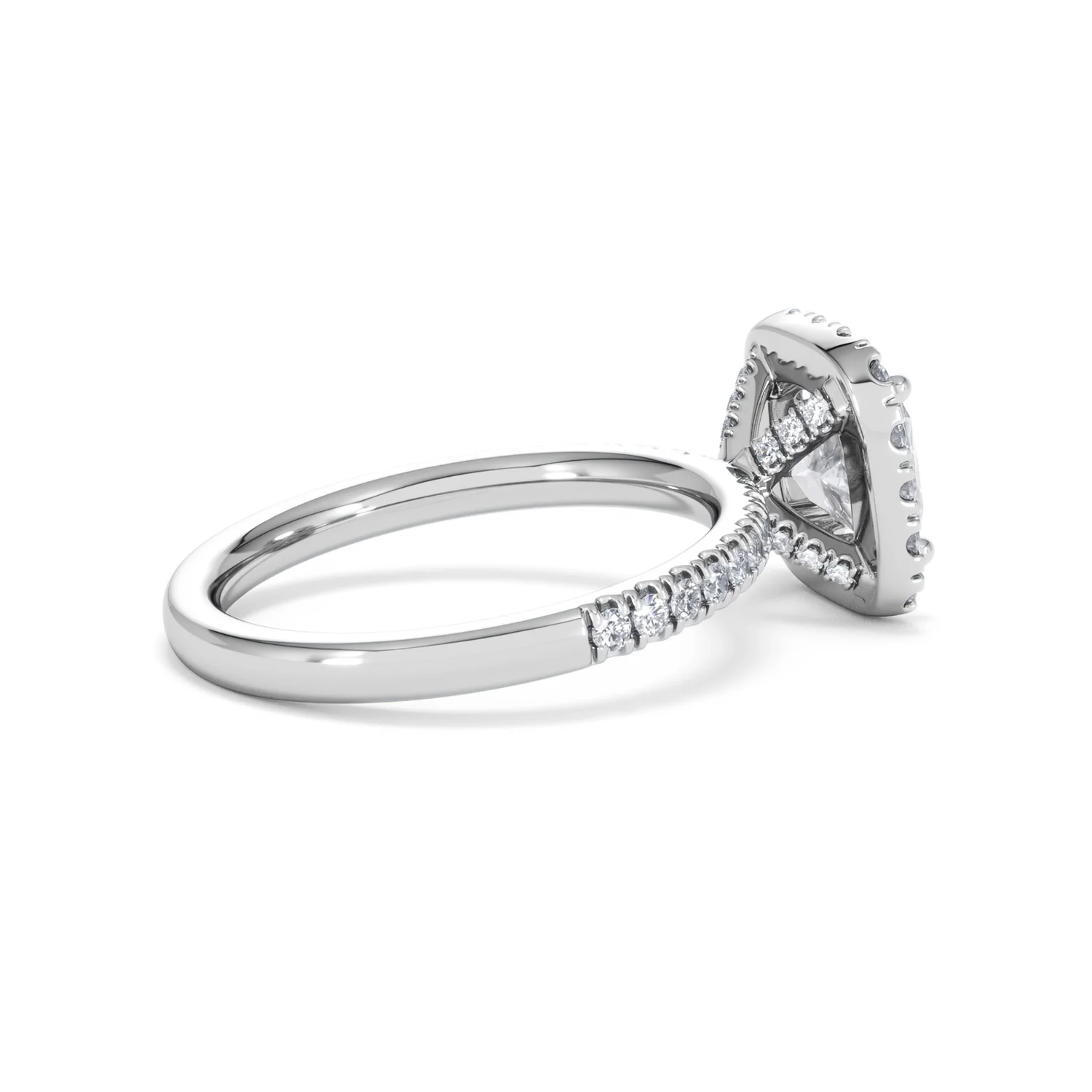 2.05ct Beatrice Lab Diamond Halo Engagement Ring 18K White Gold F/VS1 - Image 33