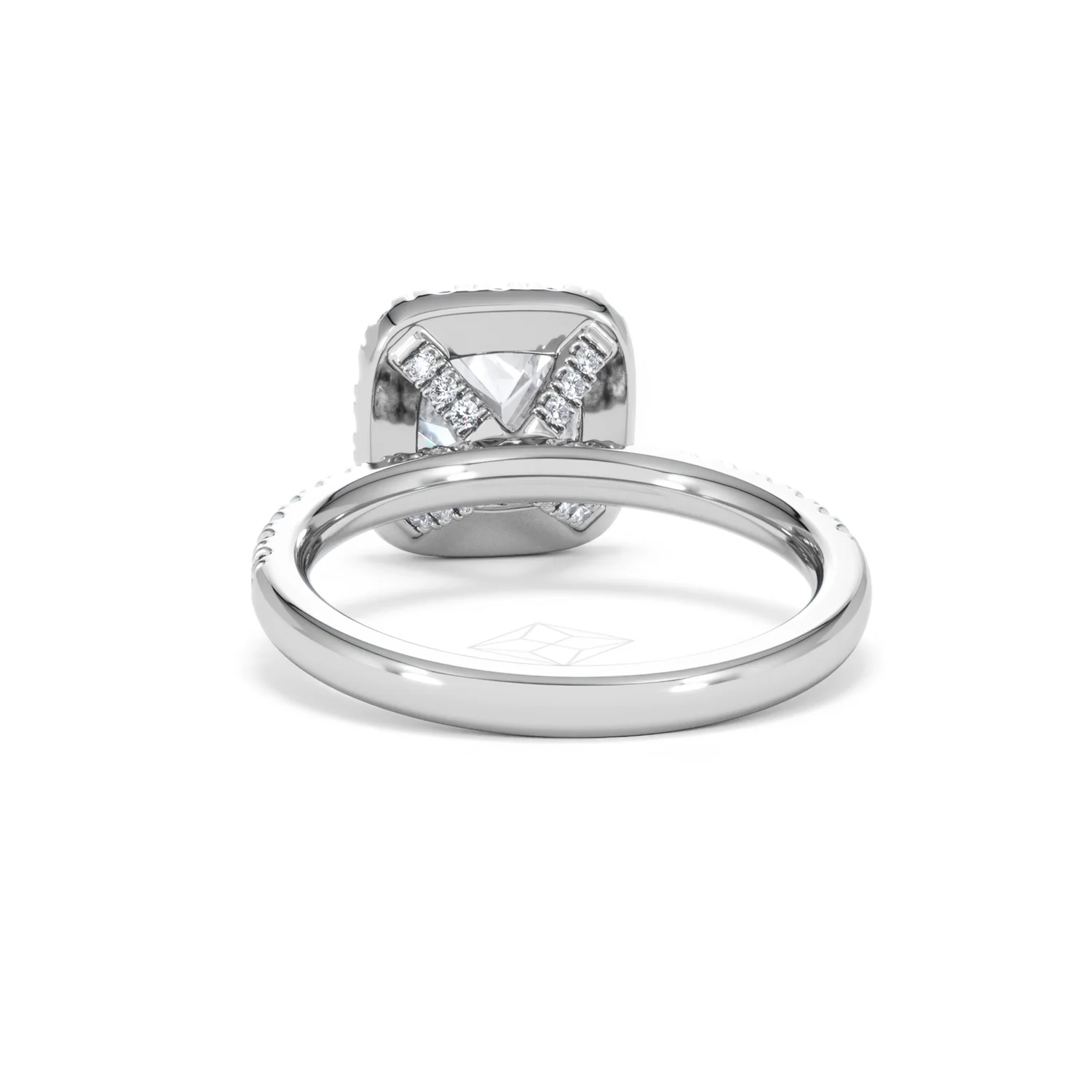 2.05ct Beatrice Lab Diamond Halo Engagement Ring 18K White Gold F/VS1 - Image 50