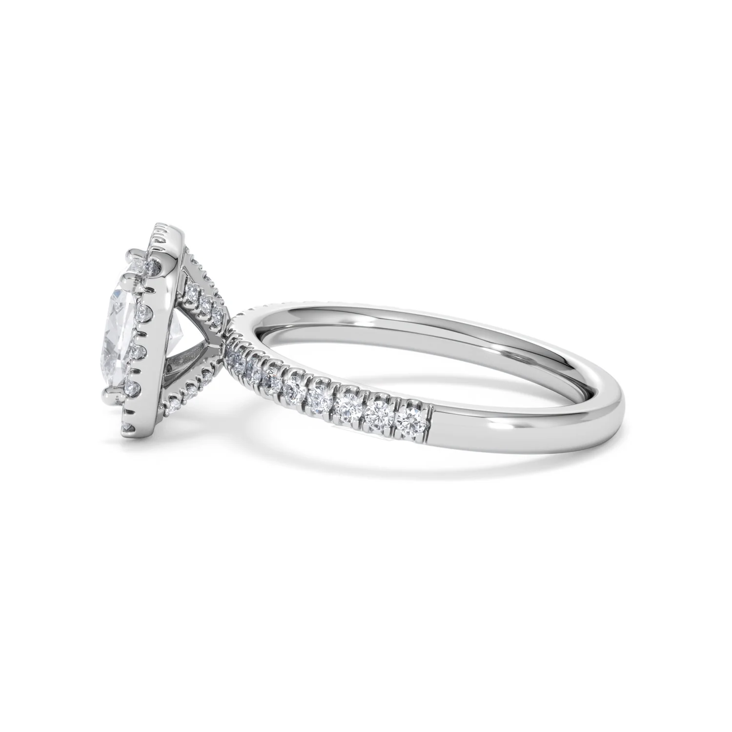 2.05ct Beatrice Lab Diamond Halo Engagement Ring 18K White Gold F/VS1 - Image 68