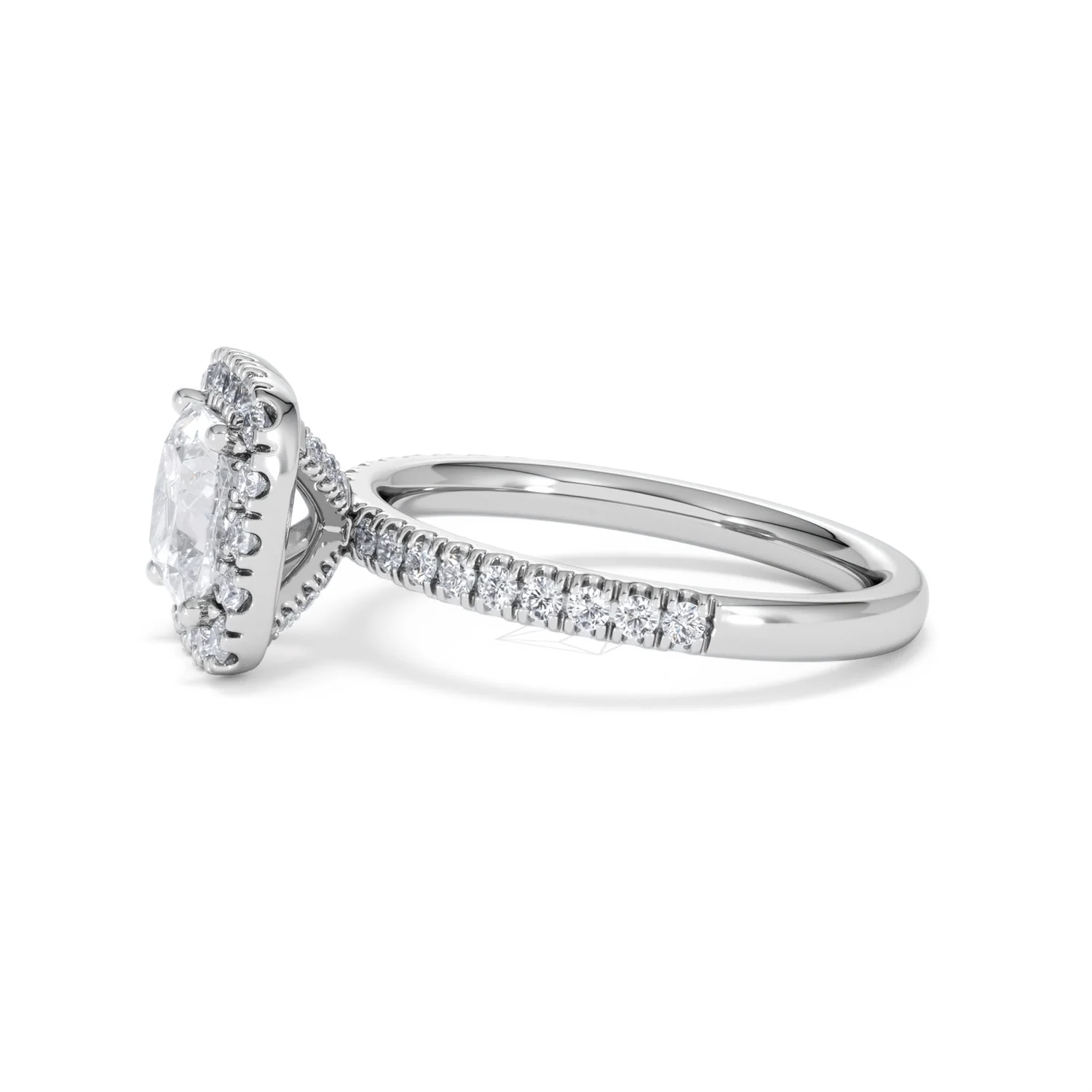 2.05ct Beatrice Lab Diamond Halo Engagement Ring 18K White Gold F/VS1 - Image 71