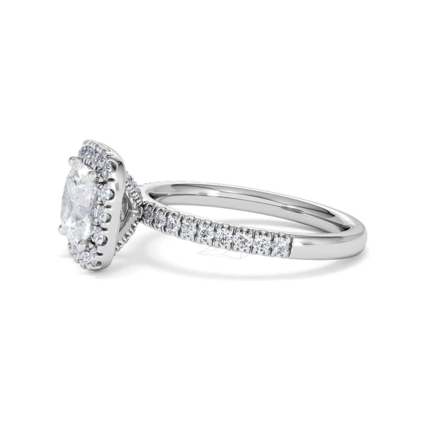 2.05ct Beatrice Lab Diamond Halo Engagement Ring 18K White Gold F/VS1 - Image 72